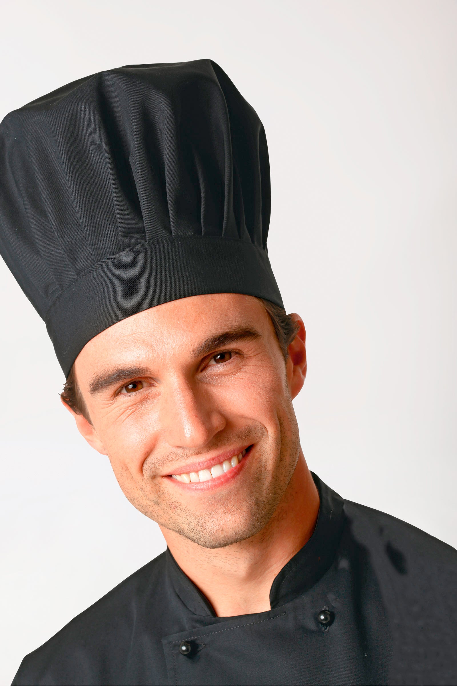 Gastro Toque de cuisine mixte noir, Vue de face
