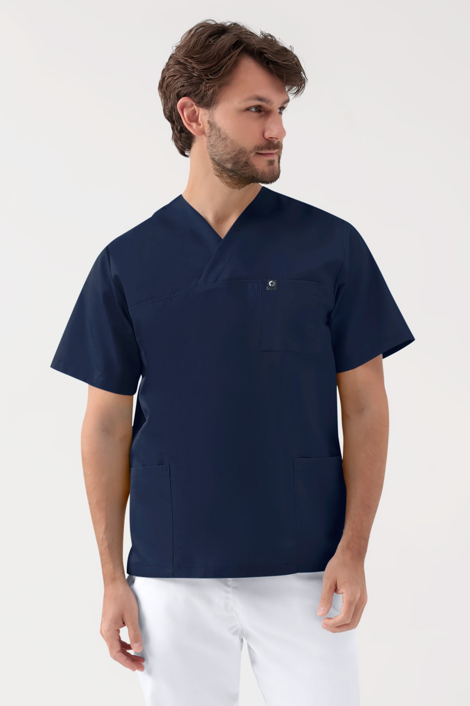 GREEN Tunique Stretch mixte - Décolleté V navy, Vue de face