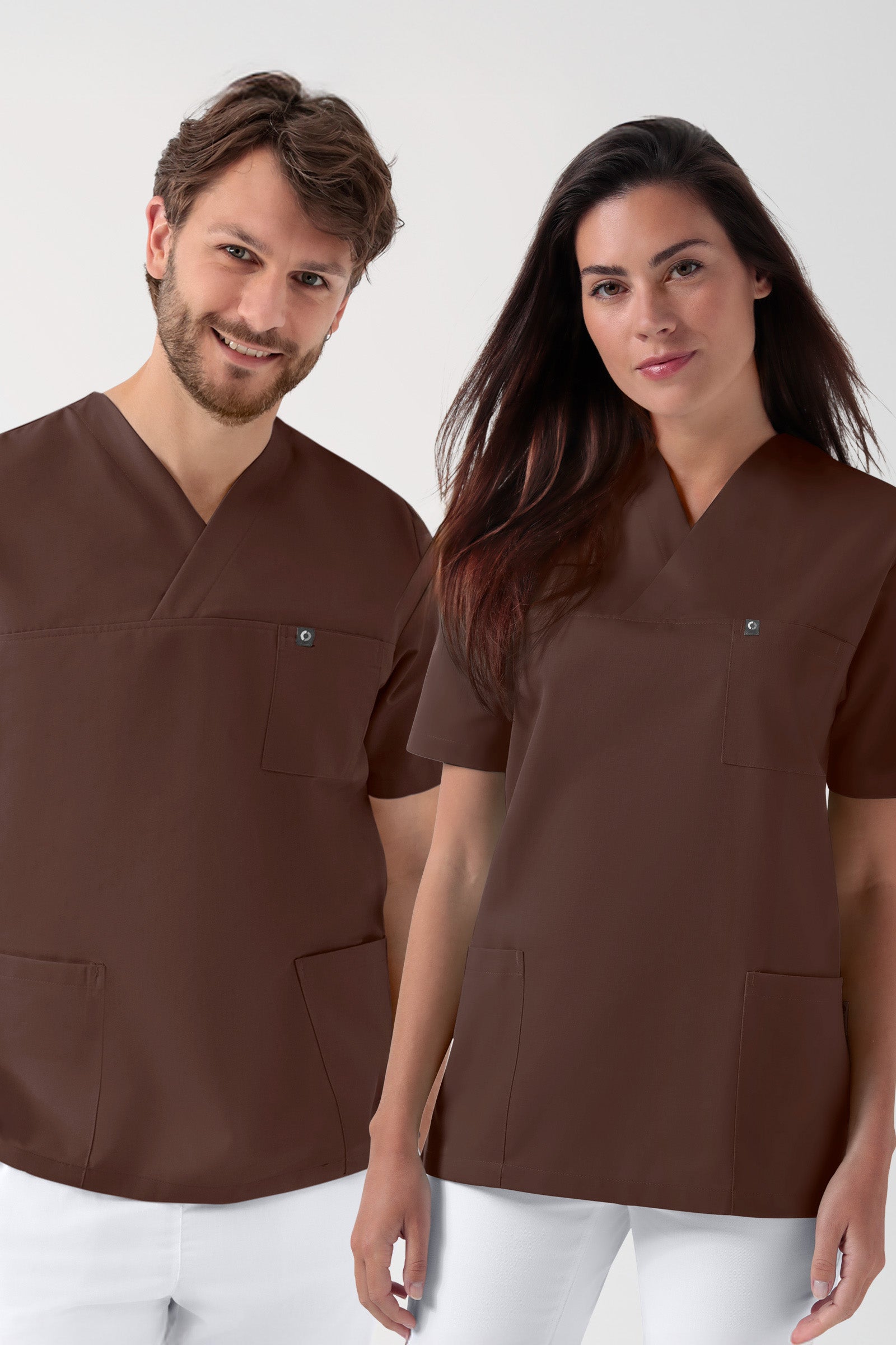 GREEN Tunique Stretch mixte - Décolleté V coffee, Vue de face