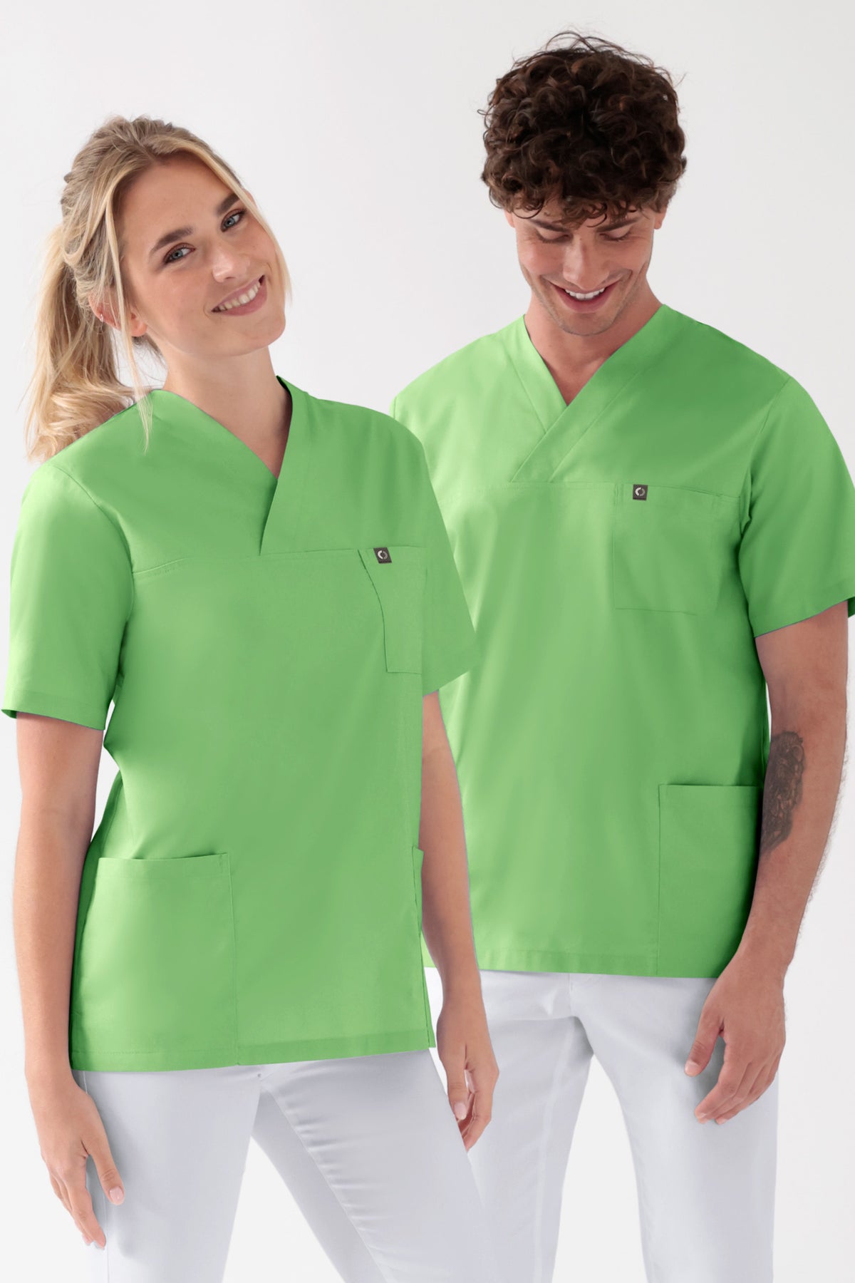Tunique Coton mixte - Lot de 2 vert pomme, Vue de face