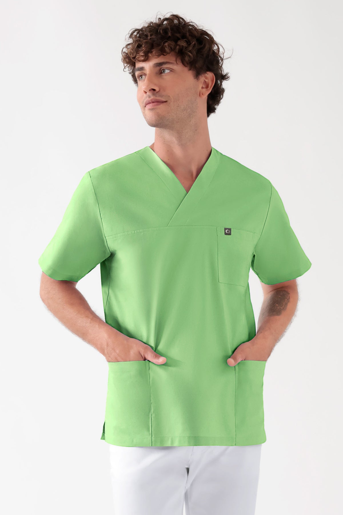 Tunique Coton mixte - Lot de 2 vert pomme, Vue de face