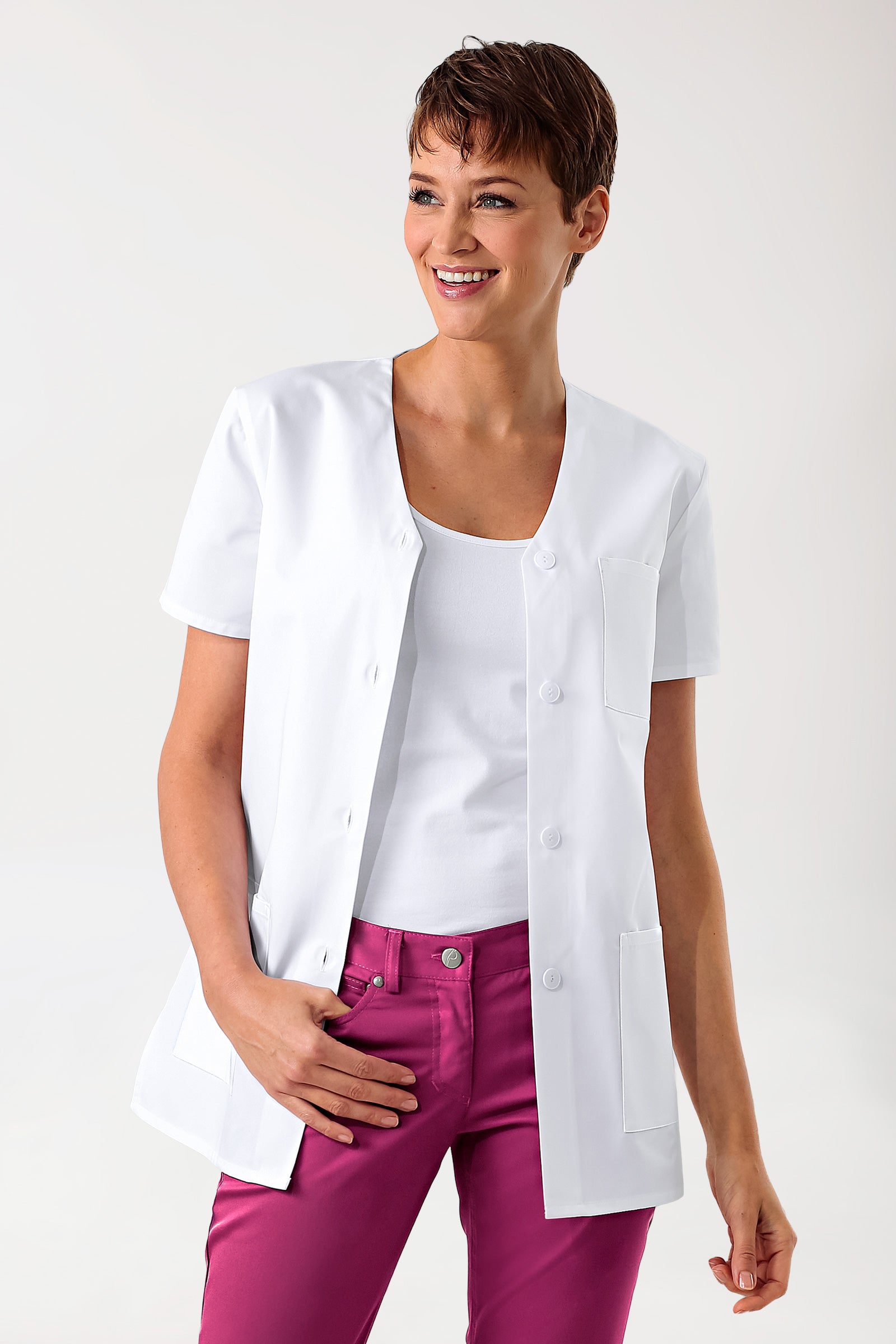 Blouse Beauté Femme - Boutonnée blanc