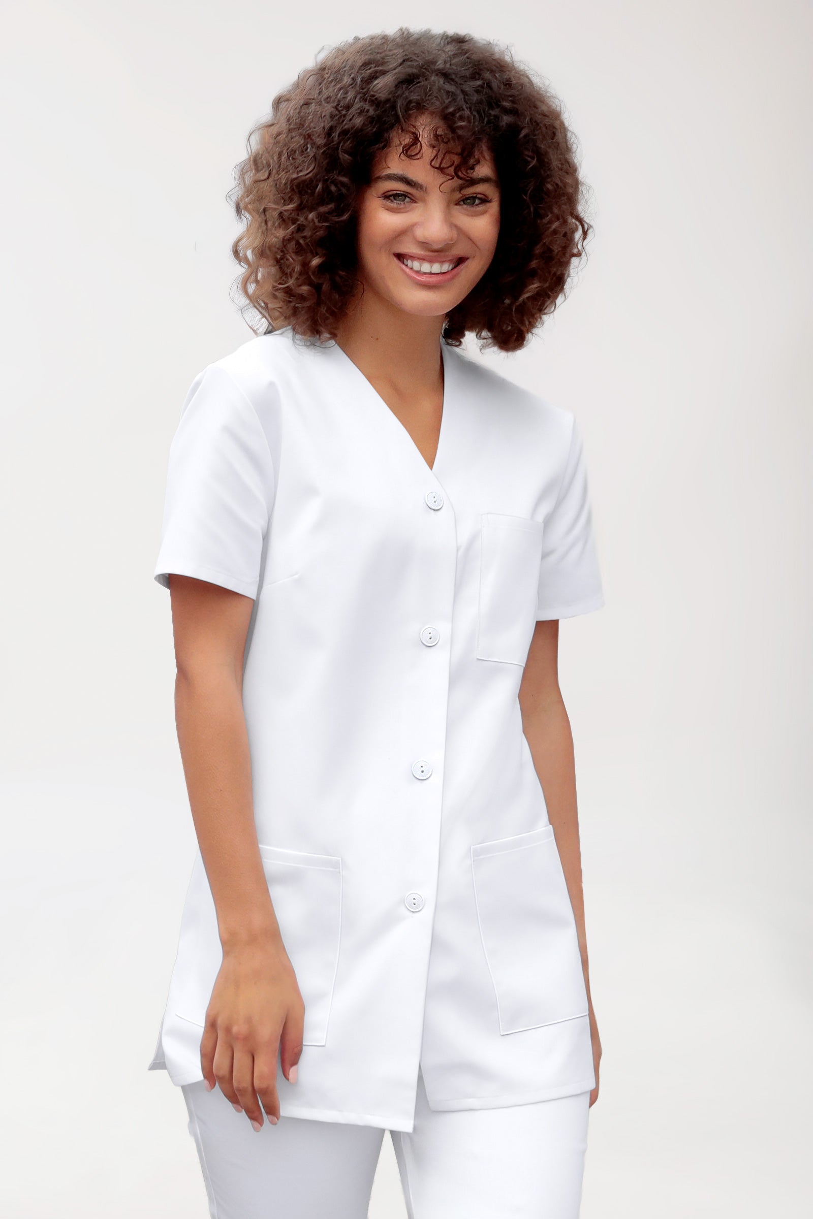 Blouse Beauté Femme - Boutonnée blanc