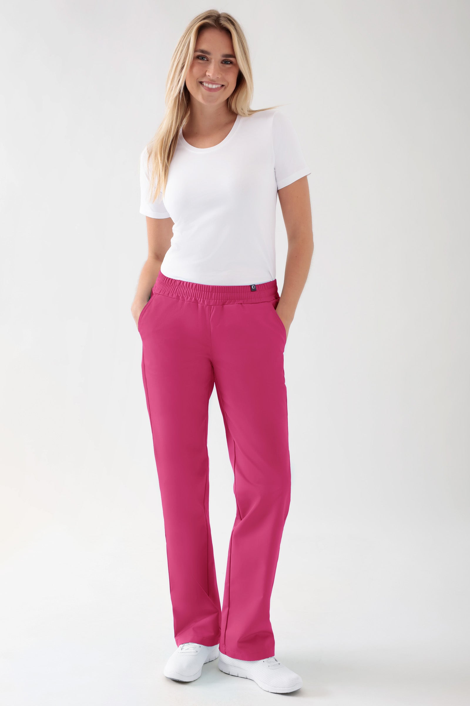 JUST STRONG Pantalon Femme - Ceinture élastiquée pink, Vue de face