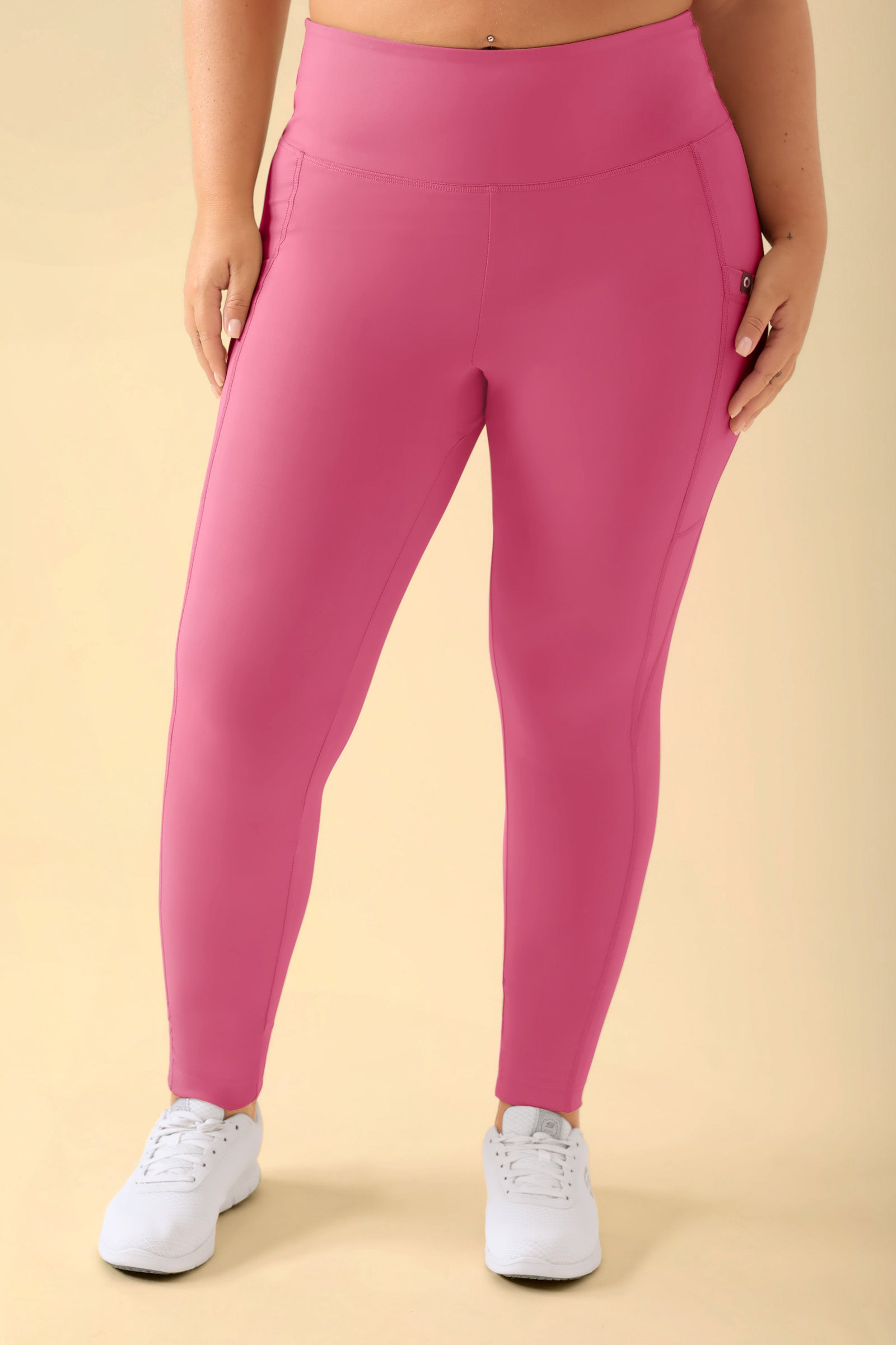 KAERE Leggings Femme - super élastique bois de rose, Vue de face