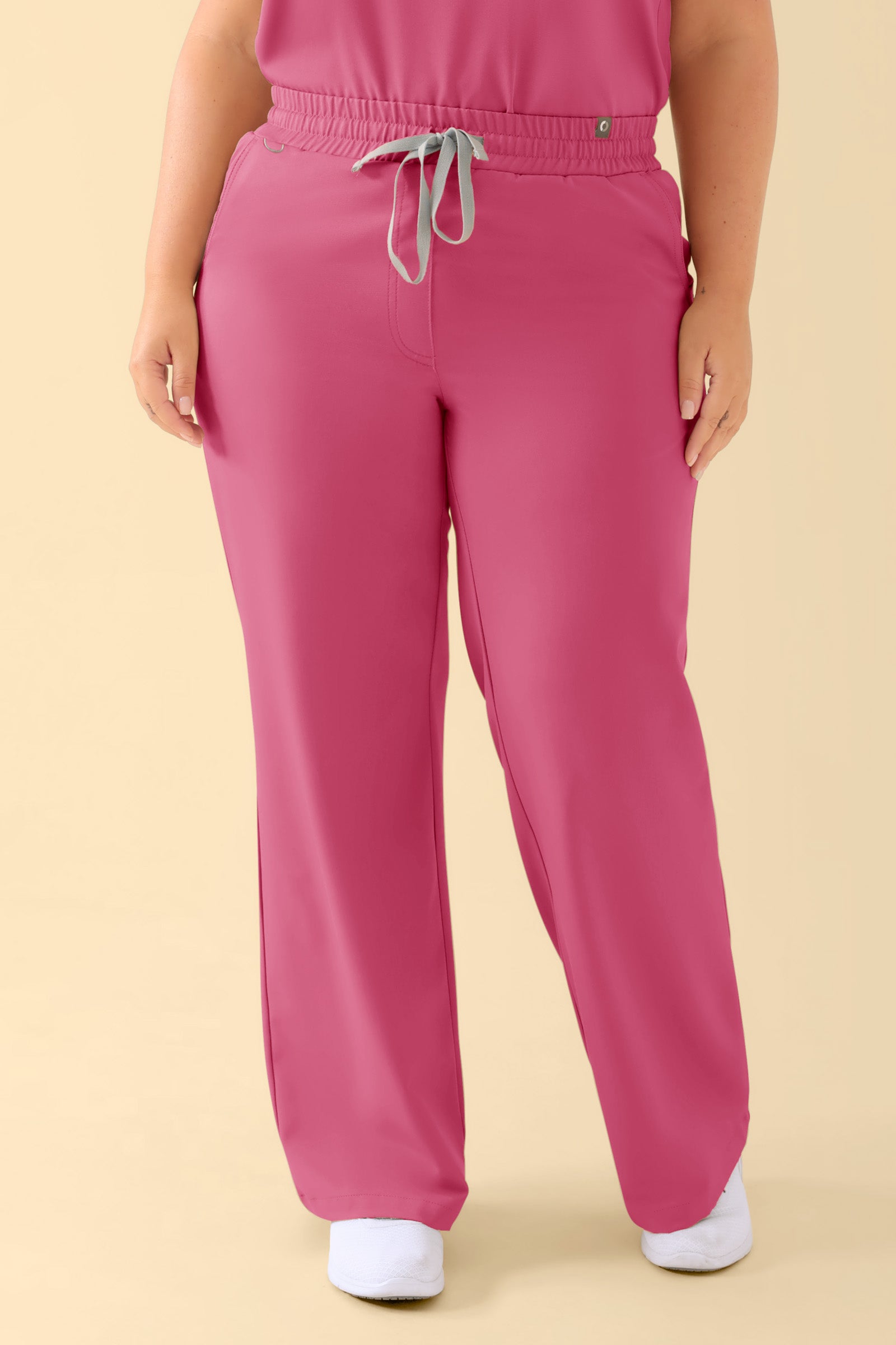 KAERE Pantalon Femme - large jambe bois de rose, Vue de face