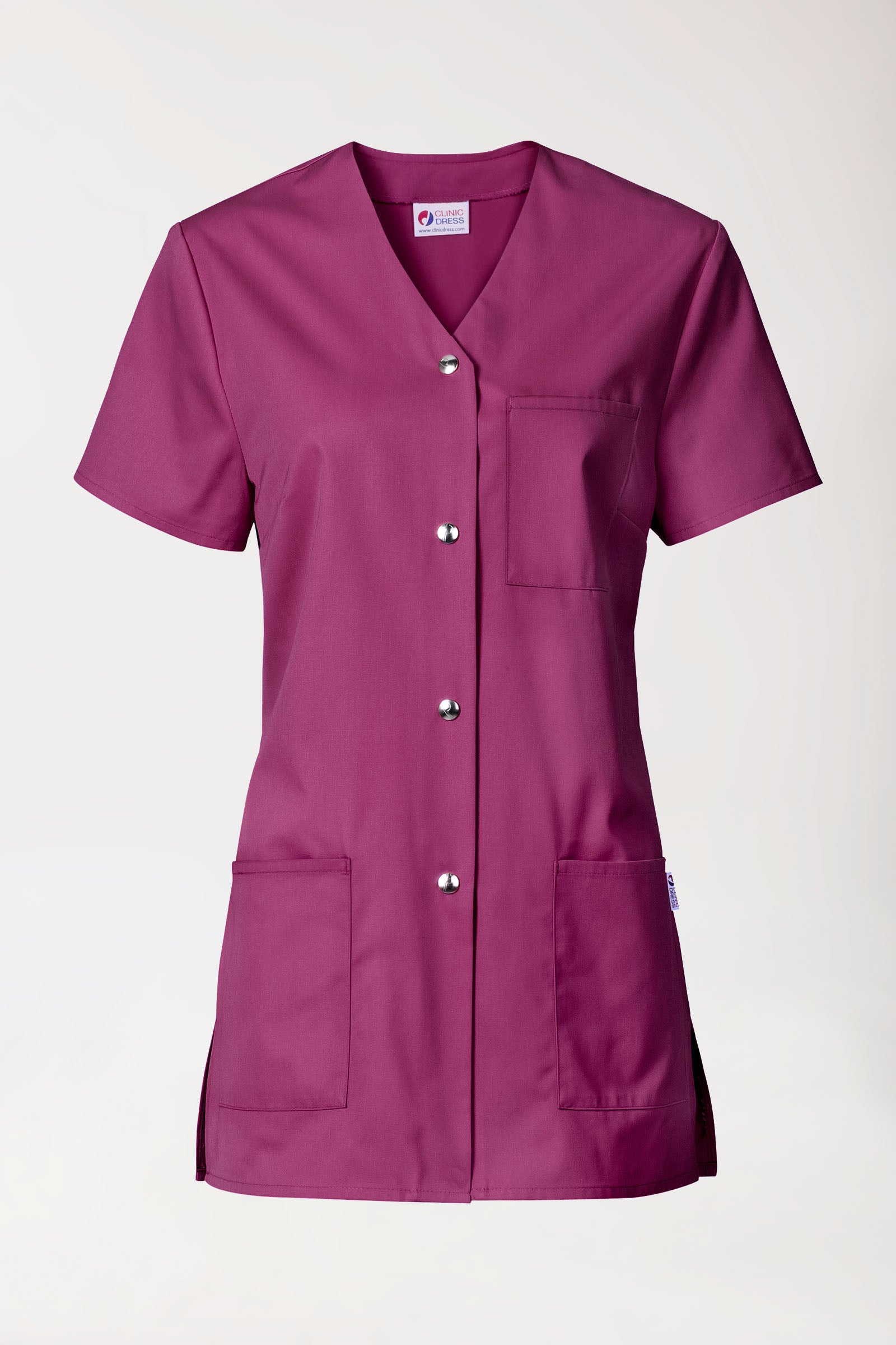 Blouse Beauté Femme - Boutonnée berry, Vue de face