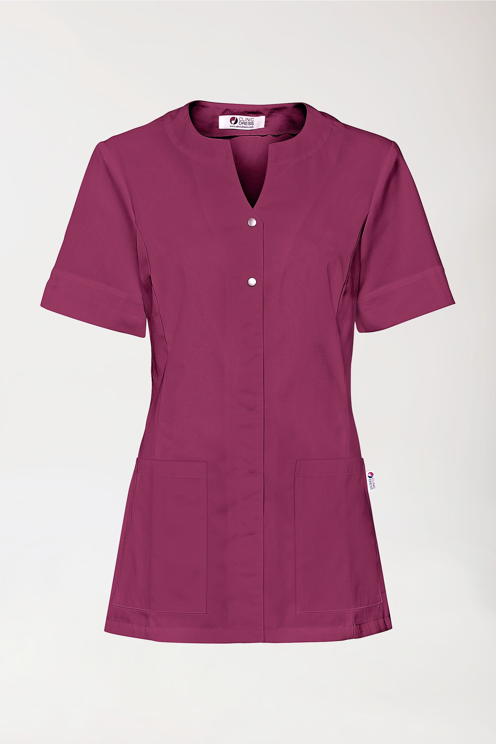 Blouse Beauté Femme - Boutonnage invisible berry