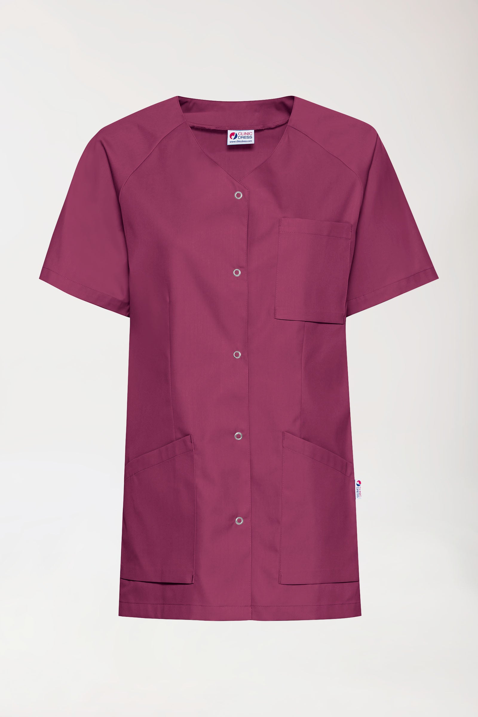 CORE Blouse Femme - Entièrement boutonnée berry