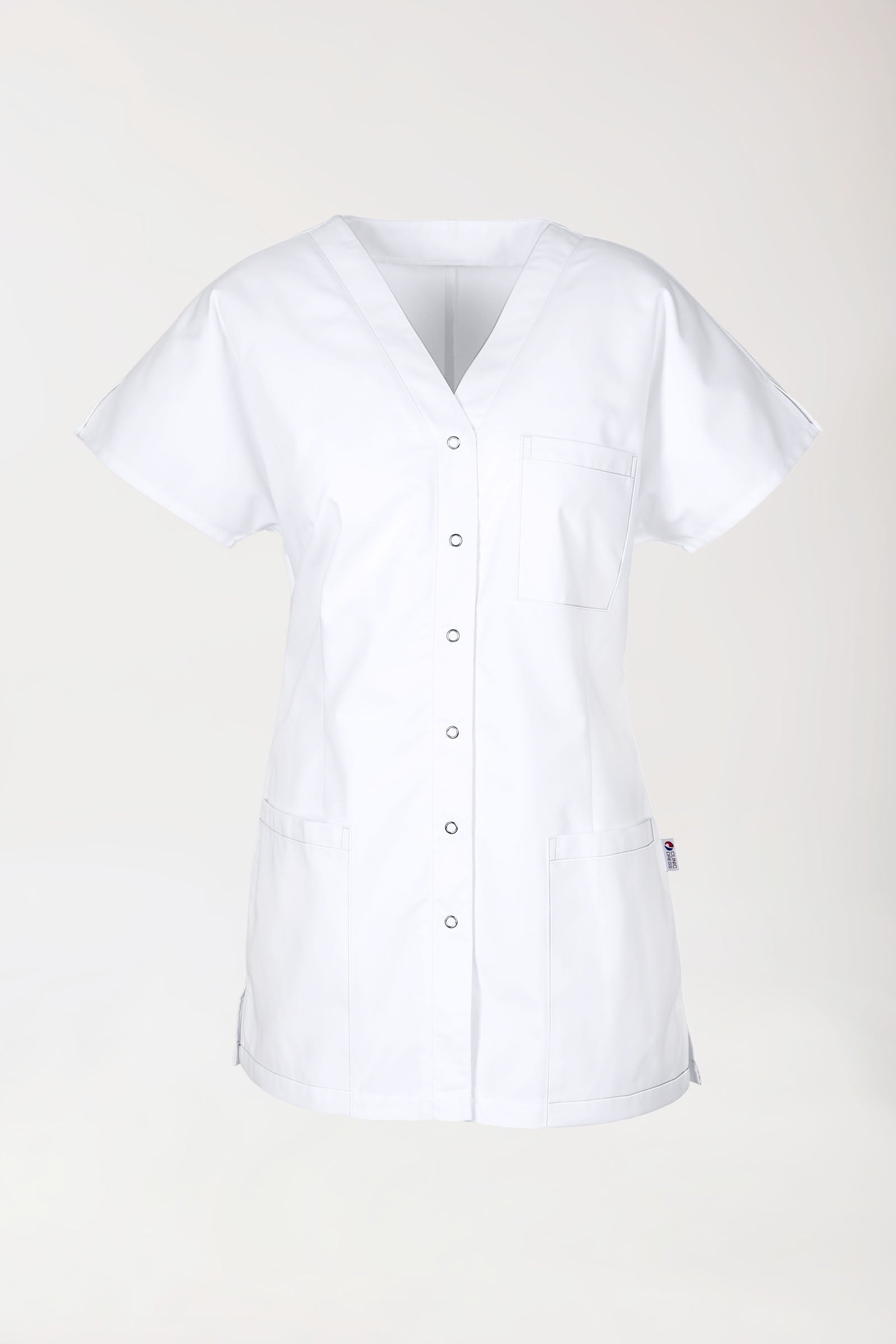 JUST STRONG Blouse Femme - patte pressions blanc