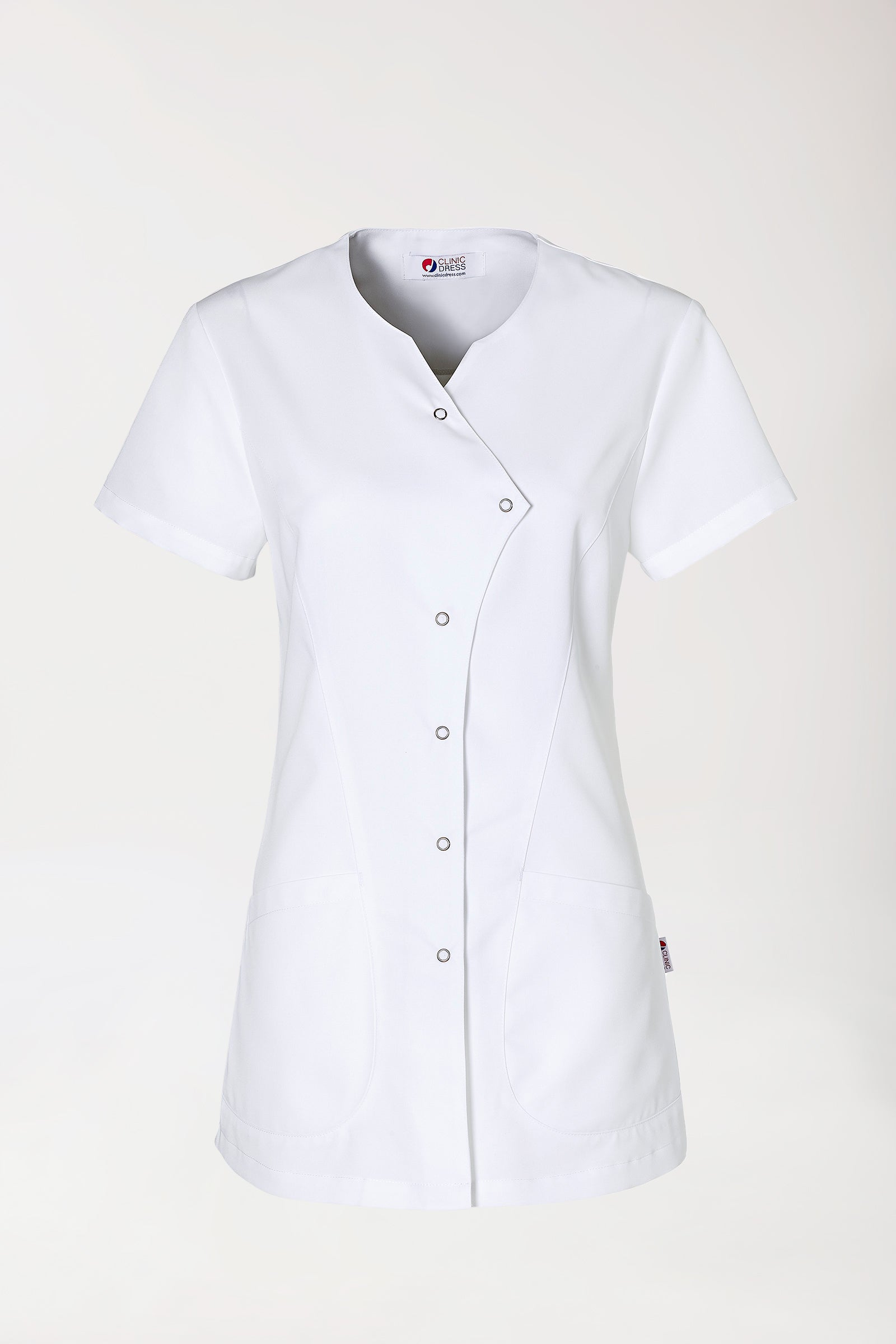 GREEN Blouse Femme - Boutonnée blanc, Vue de face