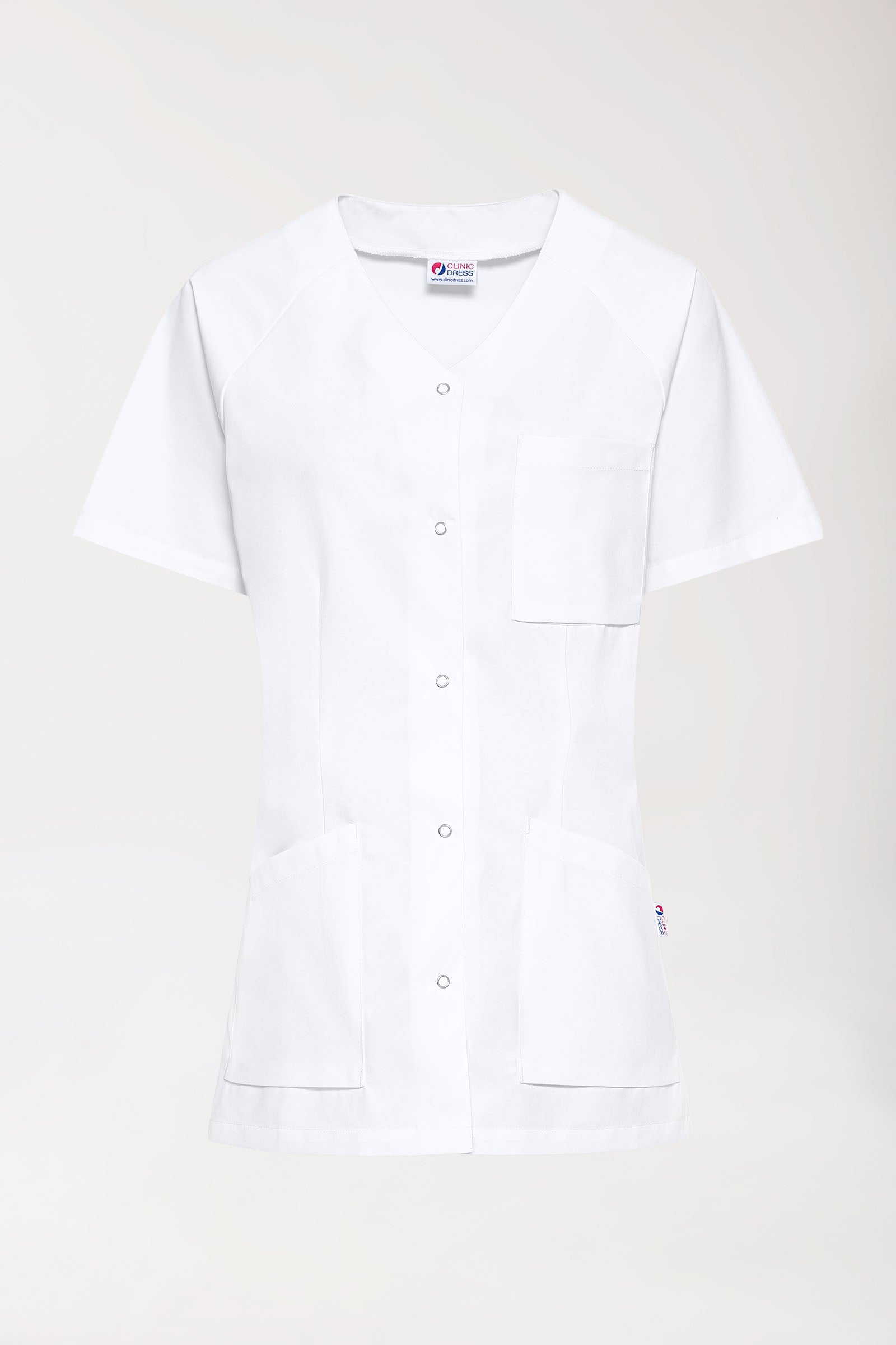 CORE Blouse Femme - Entièrement boutonnée blanc