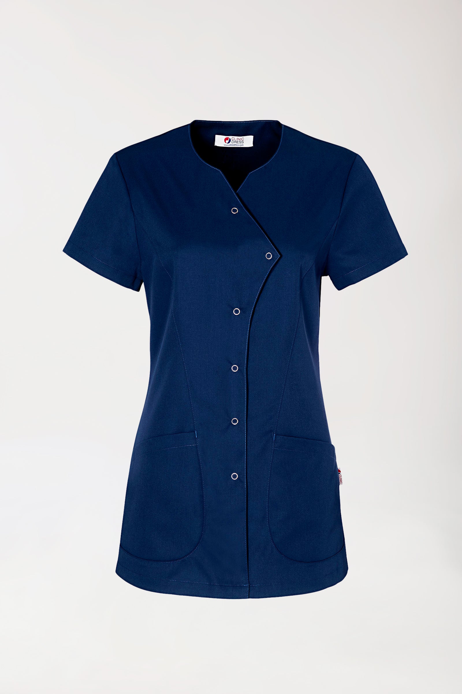 GREEN Blouse Femme - Boutonnée bleu navy, Vue de face