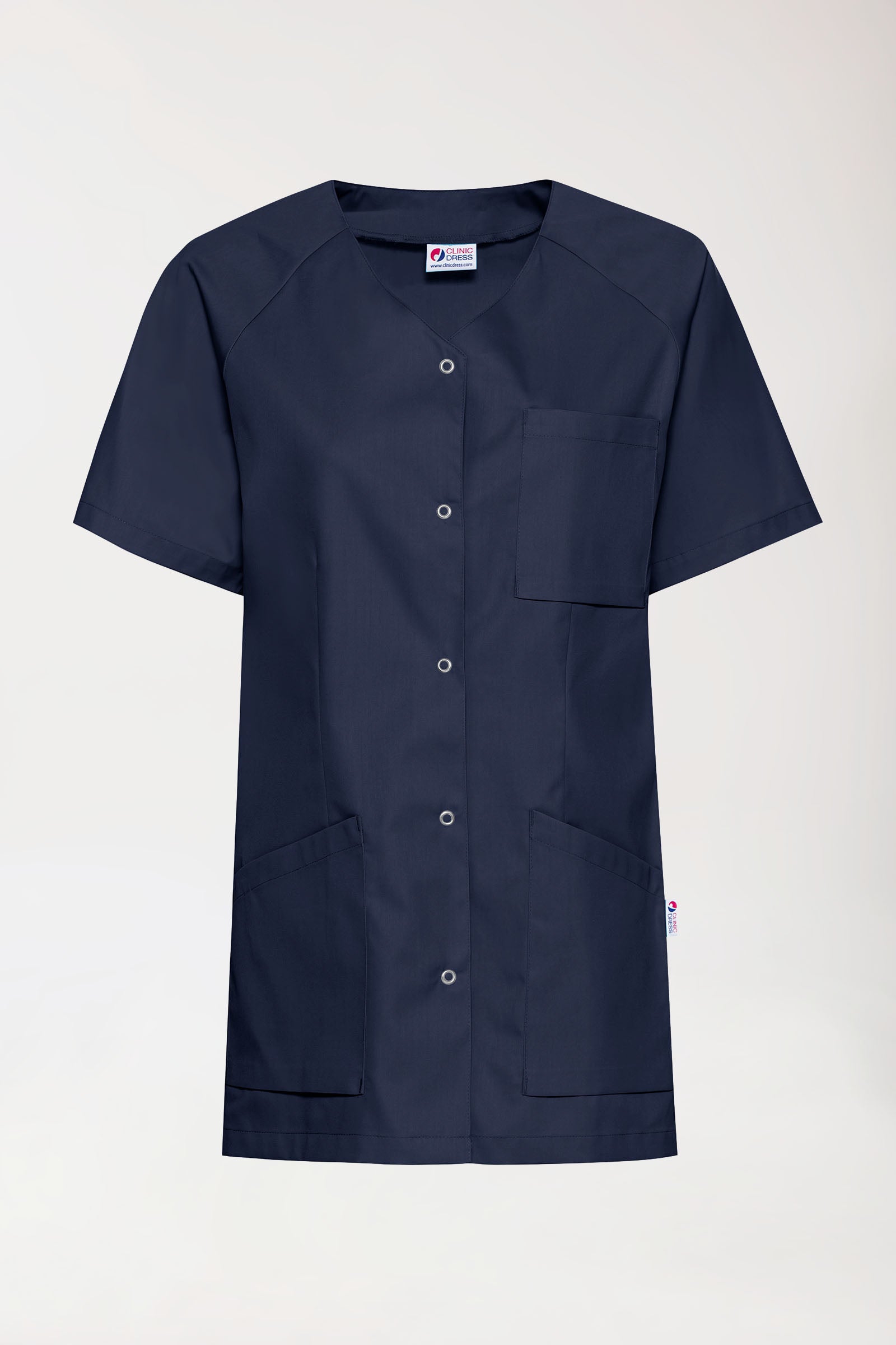 CORE Blouse Femme - Entièrement boutonnée bleu navy