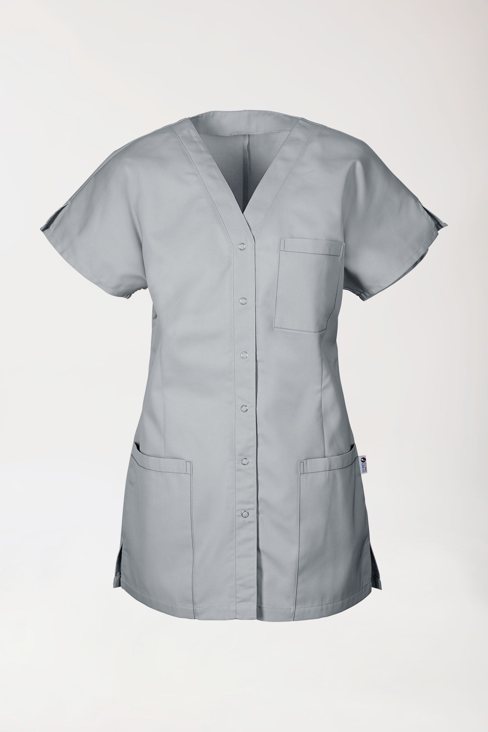 JUST STRONG Blouse Femme - patte pressions gris