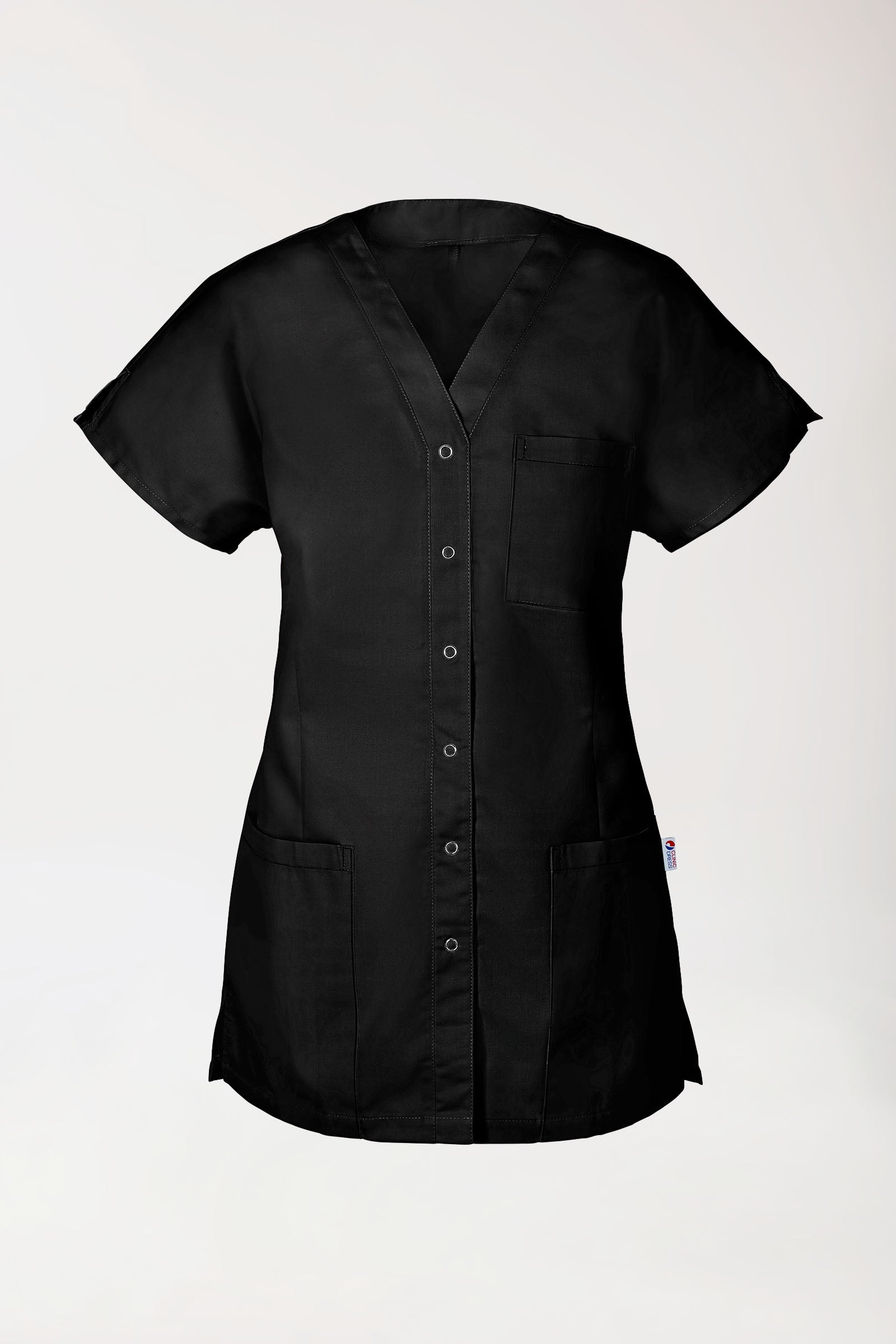 JUST STRONG Blouse Femme - patte pressions noir