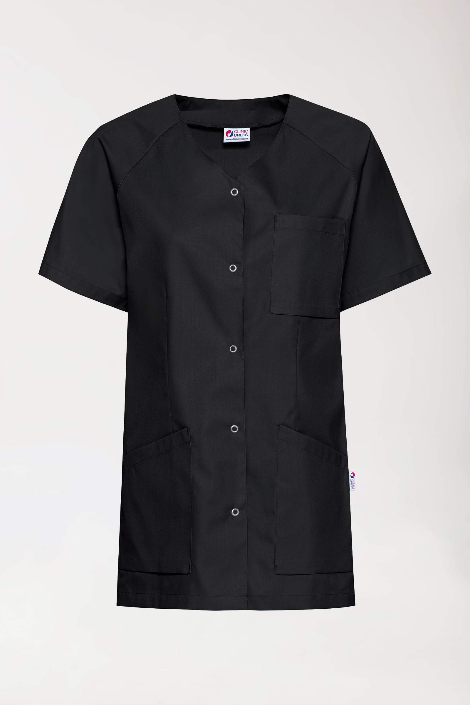 CORE Blouse Femme - Entièrement boutonnée noir, Vue de face