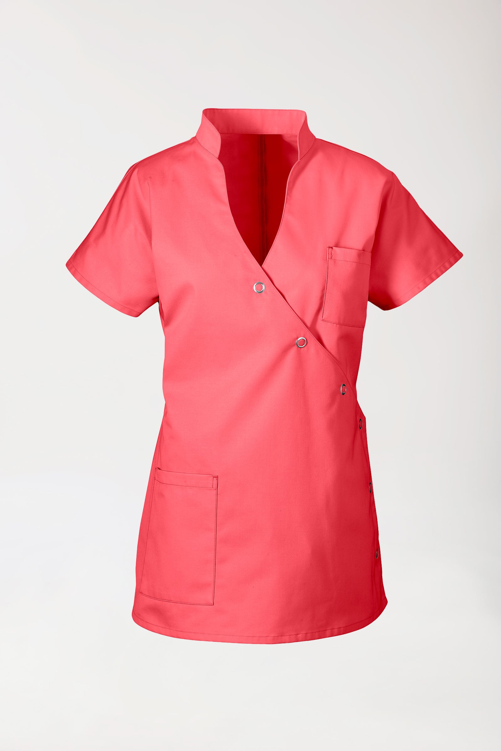 JUST STRONG Blouse Femme - Patte de boutonnage rose lipstick, Vue de face