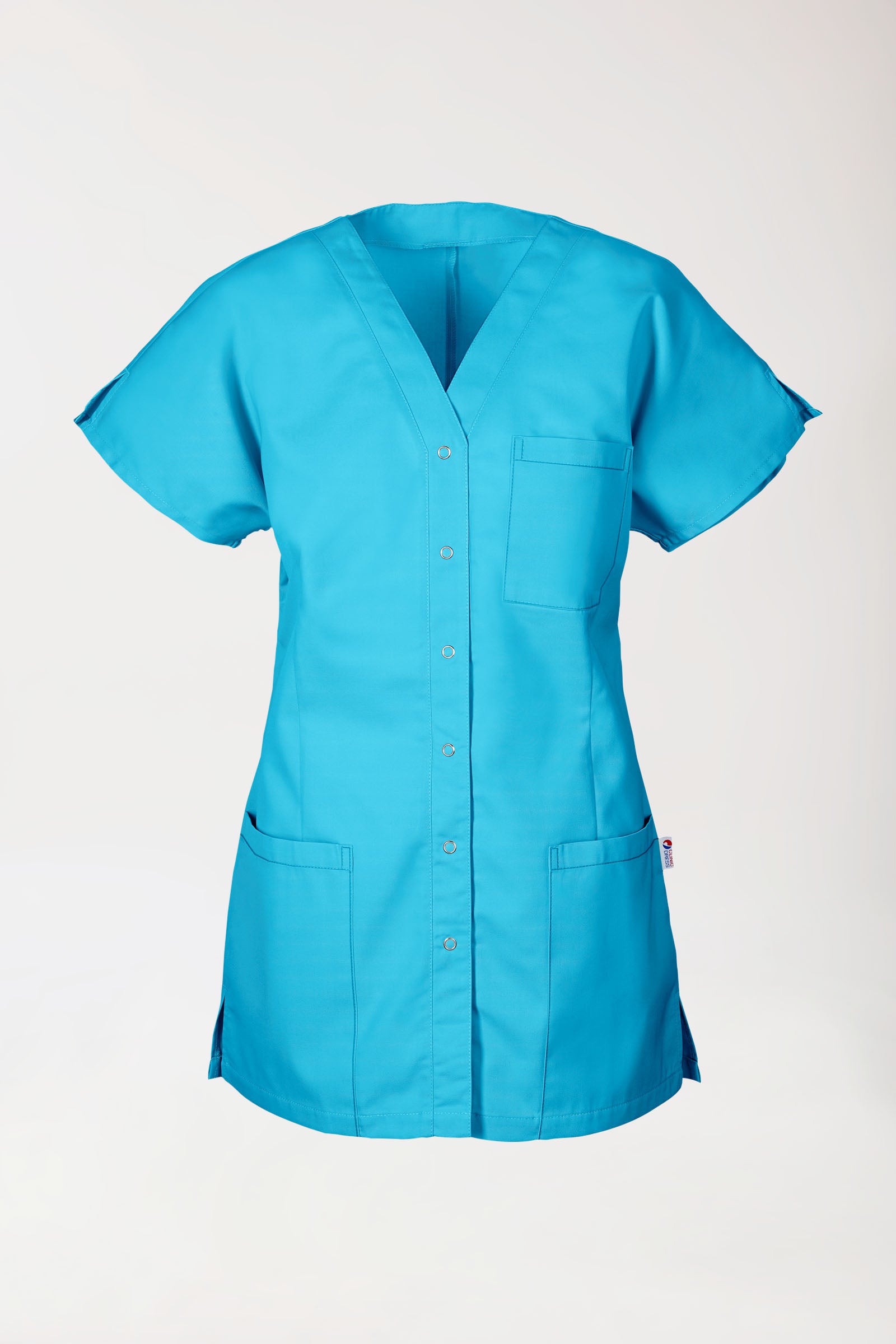 JUST STRONG Blouse Femme - patte pressions turquoise