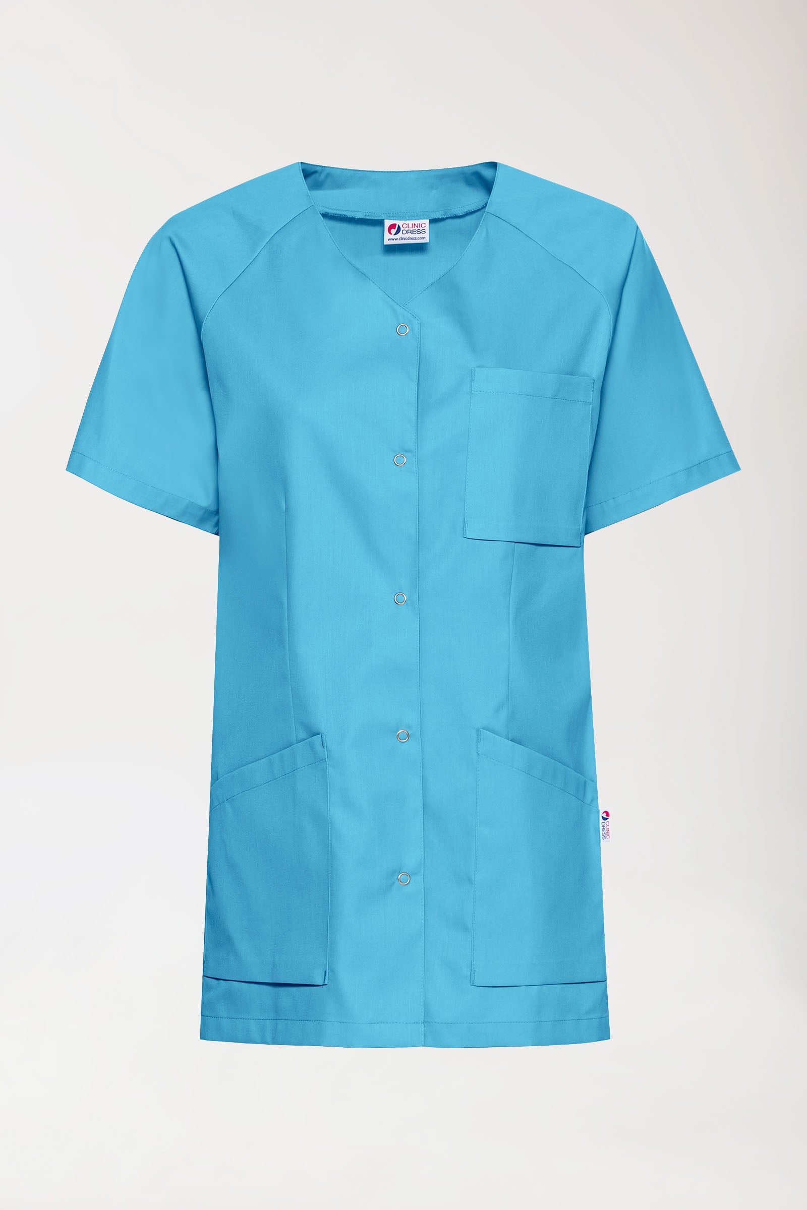 CORE Blouse Femme - Entièrement boutonnée turquoise