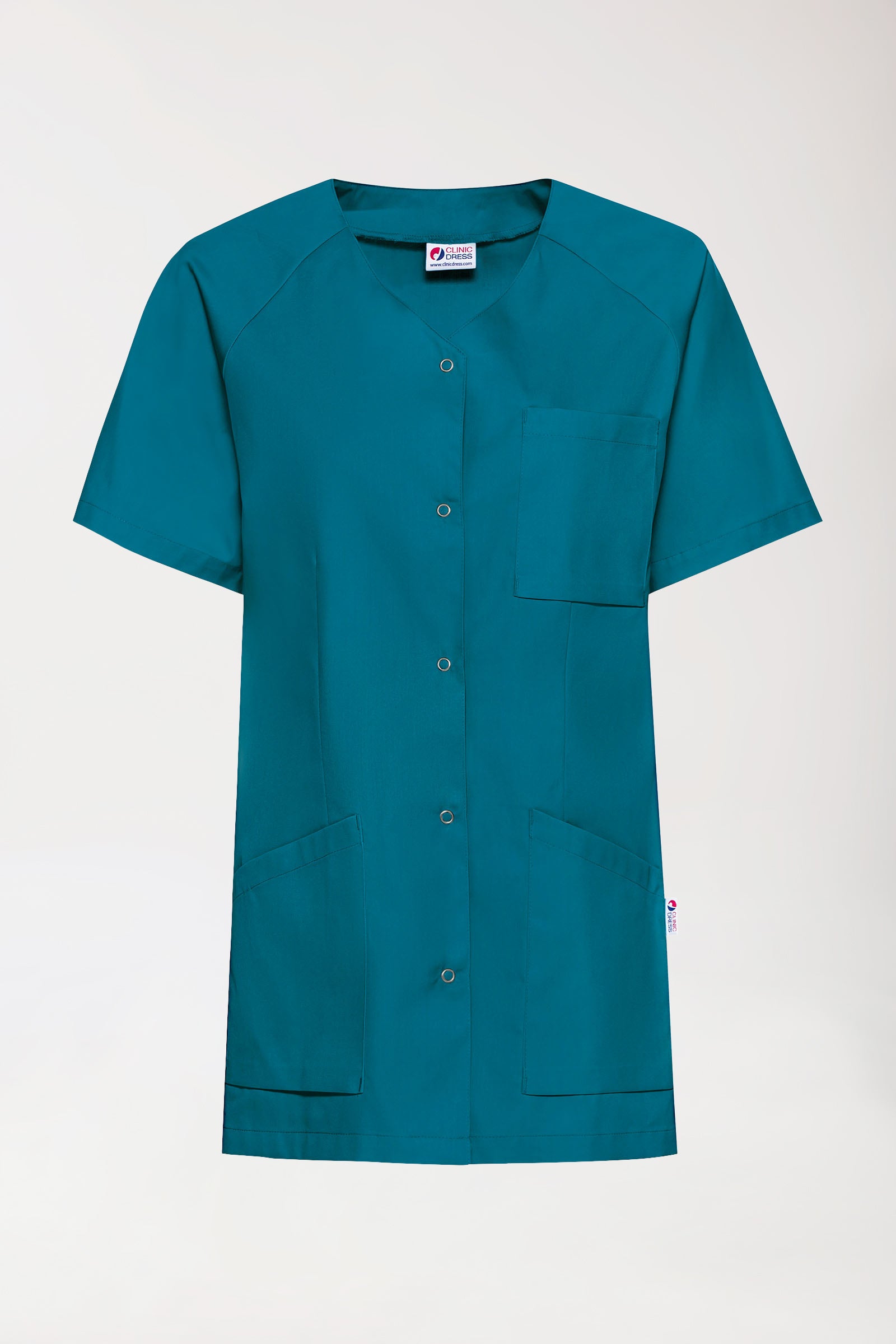 CORE Blouse Femme - Entièrement boutonnée vert pétrole