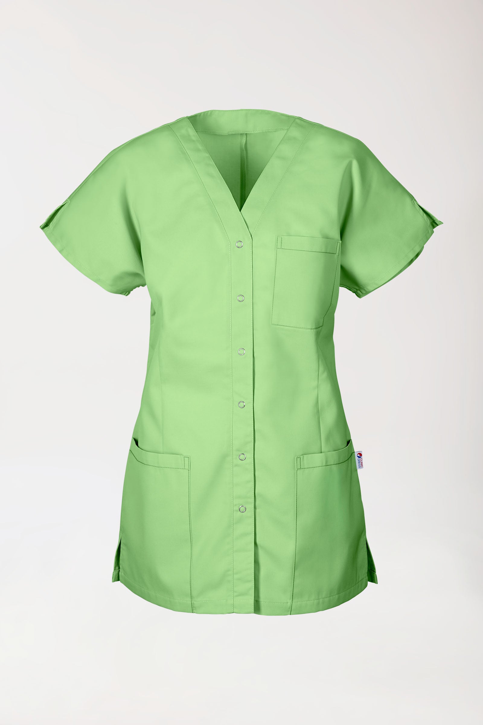 JUST STRONG Blouse Femme - patte pressions vert pomme