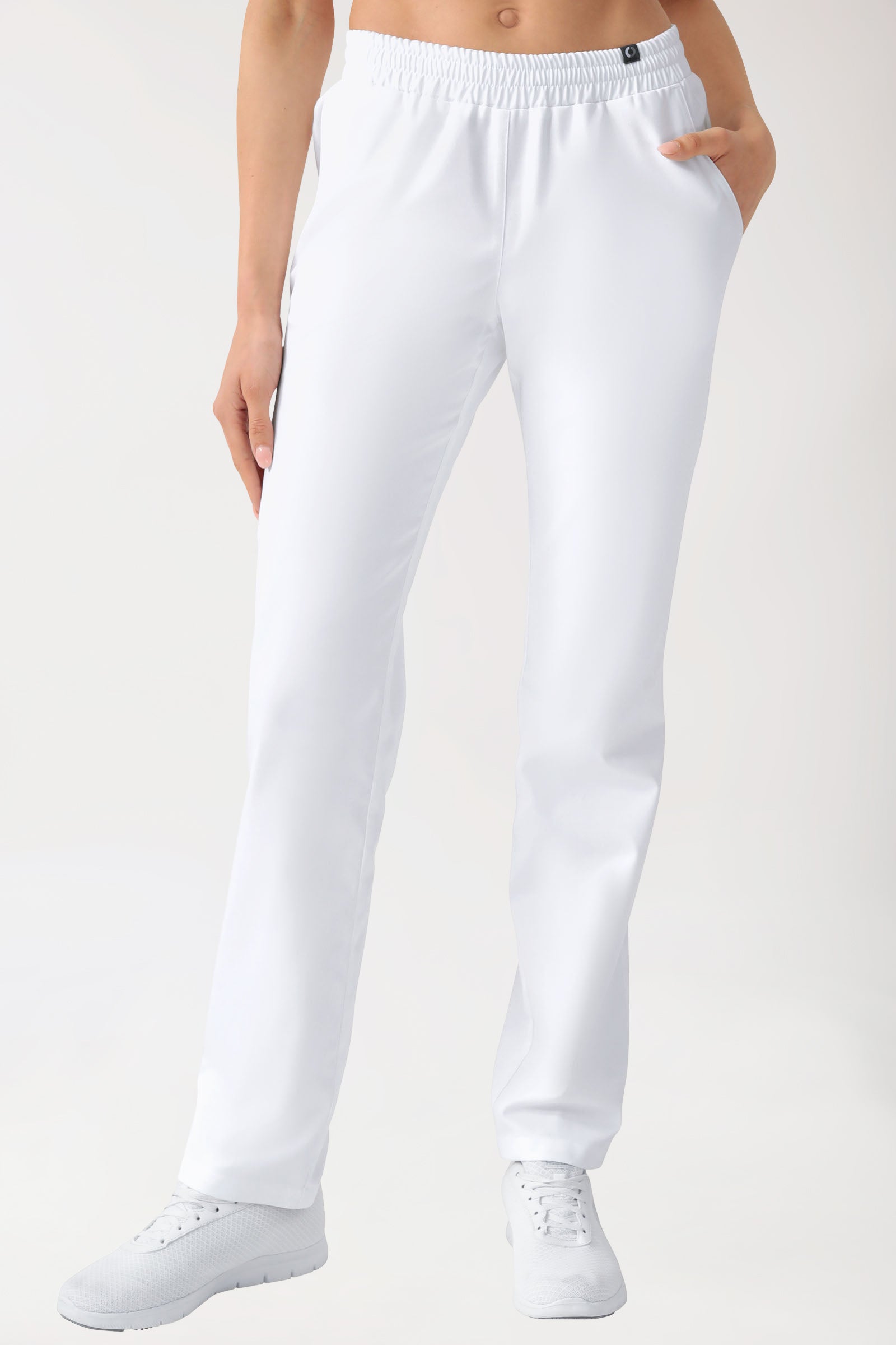 CORE Pantalon Femme - Taille légèrement descendue blanc