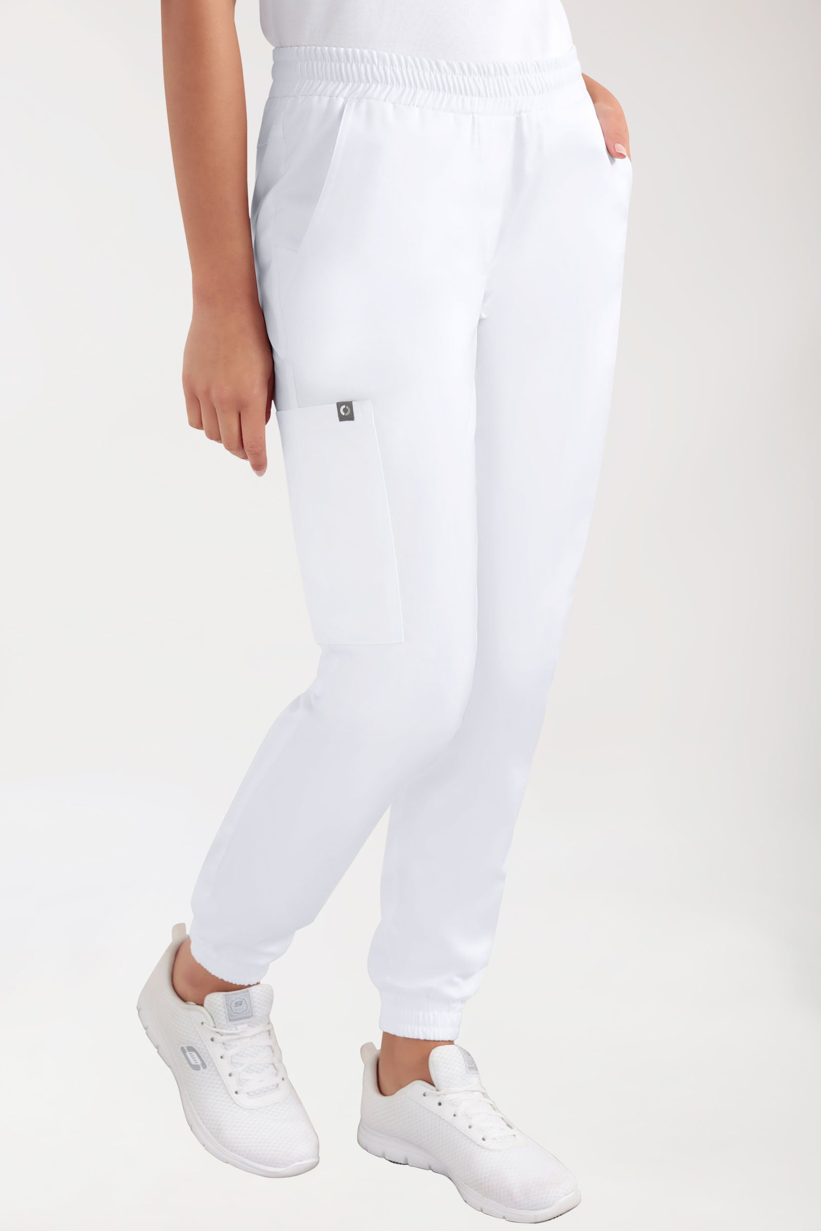 CORE Pantalon Cargo Femme – Style Jogpant blanc