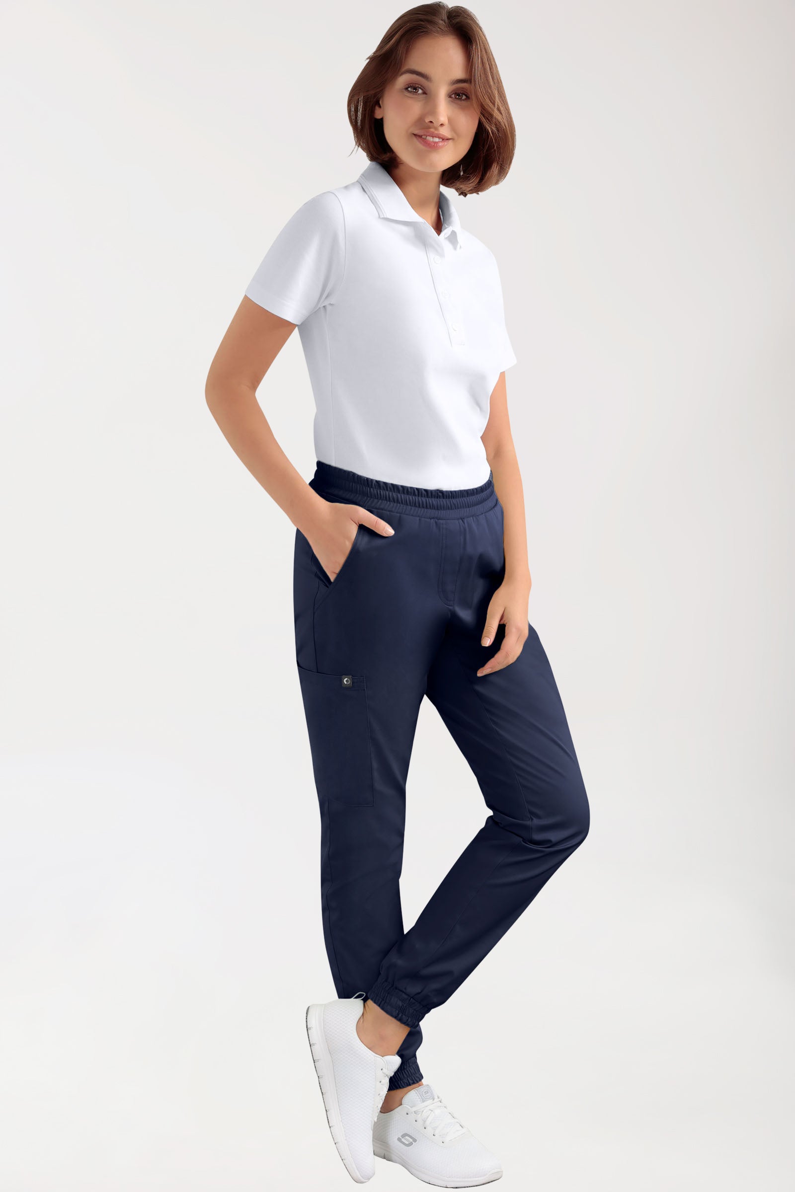 CORE Pantalon Cargo Femme – Style Jogpant navy