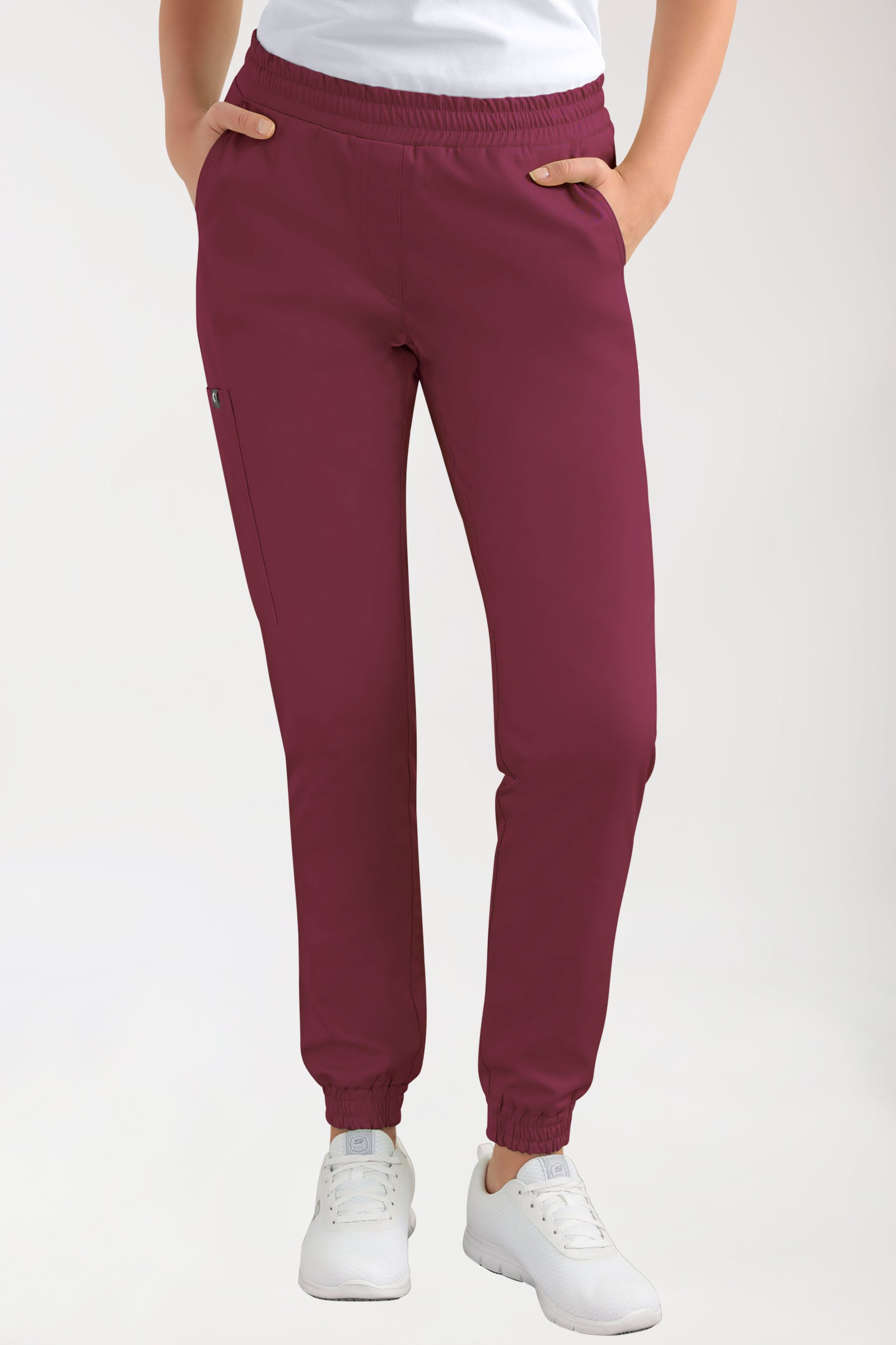 CORE Pantalon Cargo Femme – Style Jogpant bordeaux