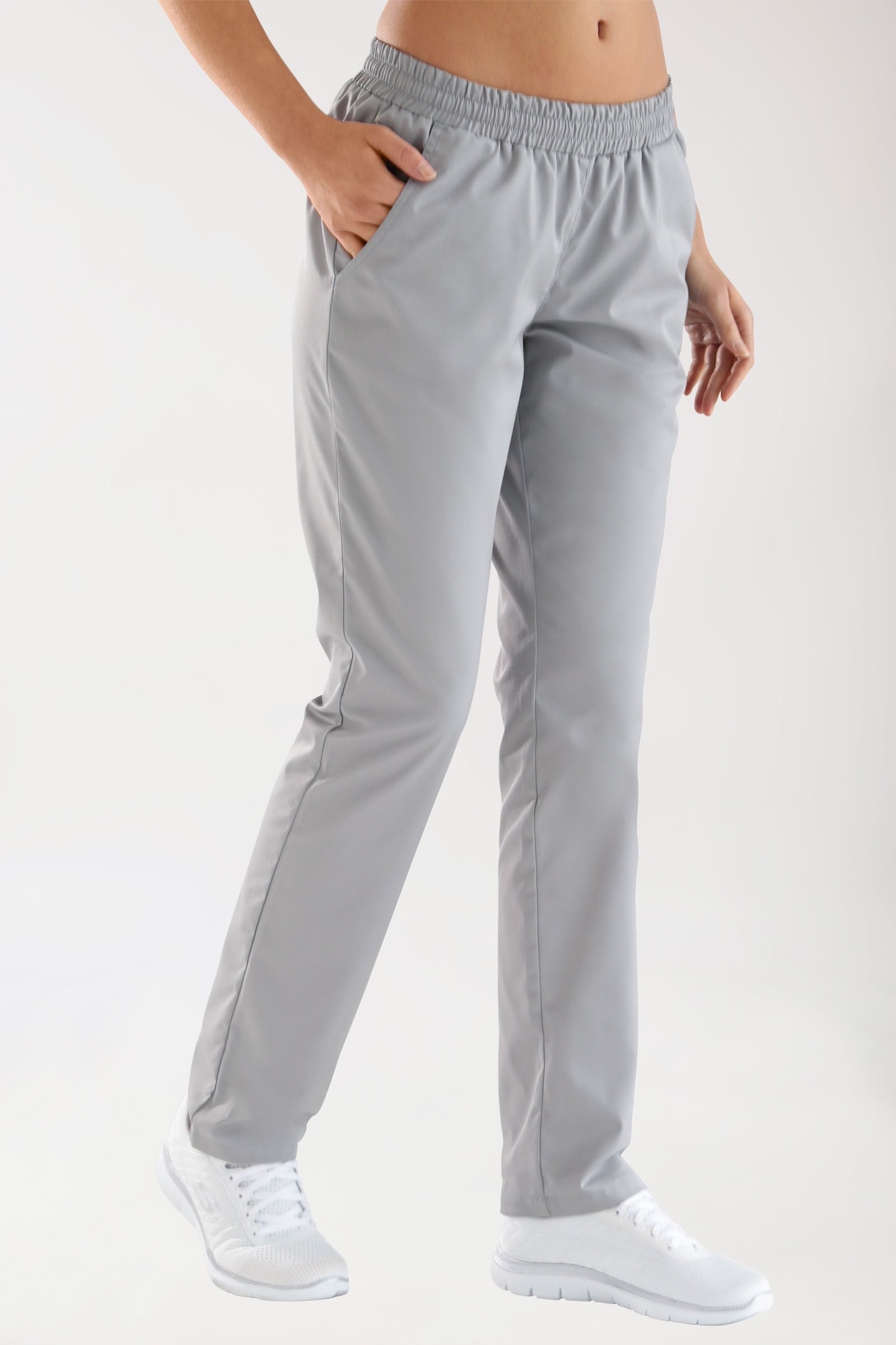 CORE Pantalon Femme - Taille légèrement descendue gris