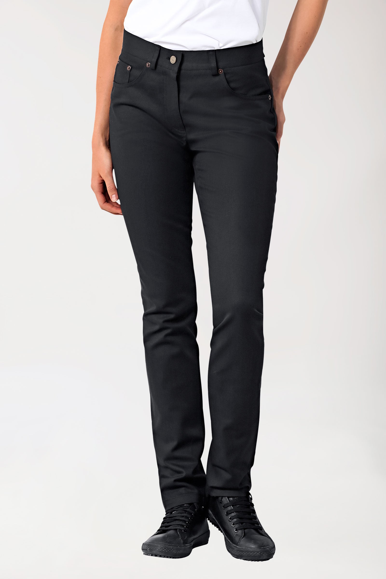 Pantalon 5 poches Femme - look jean noir