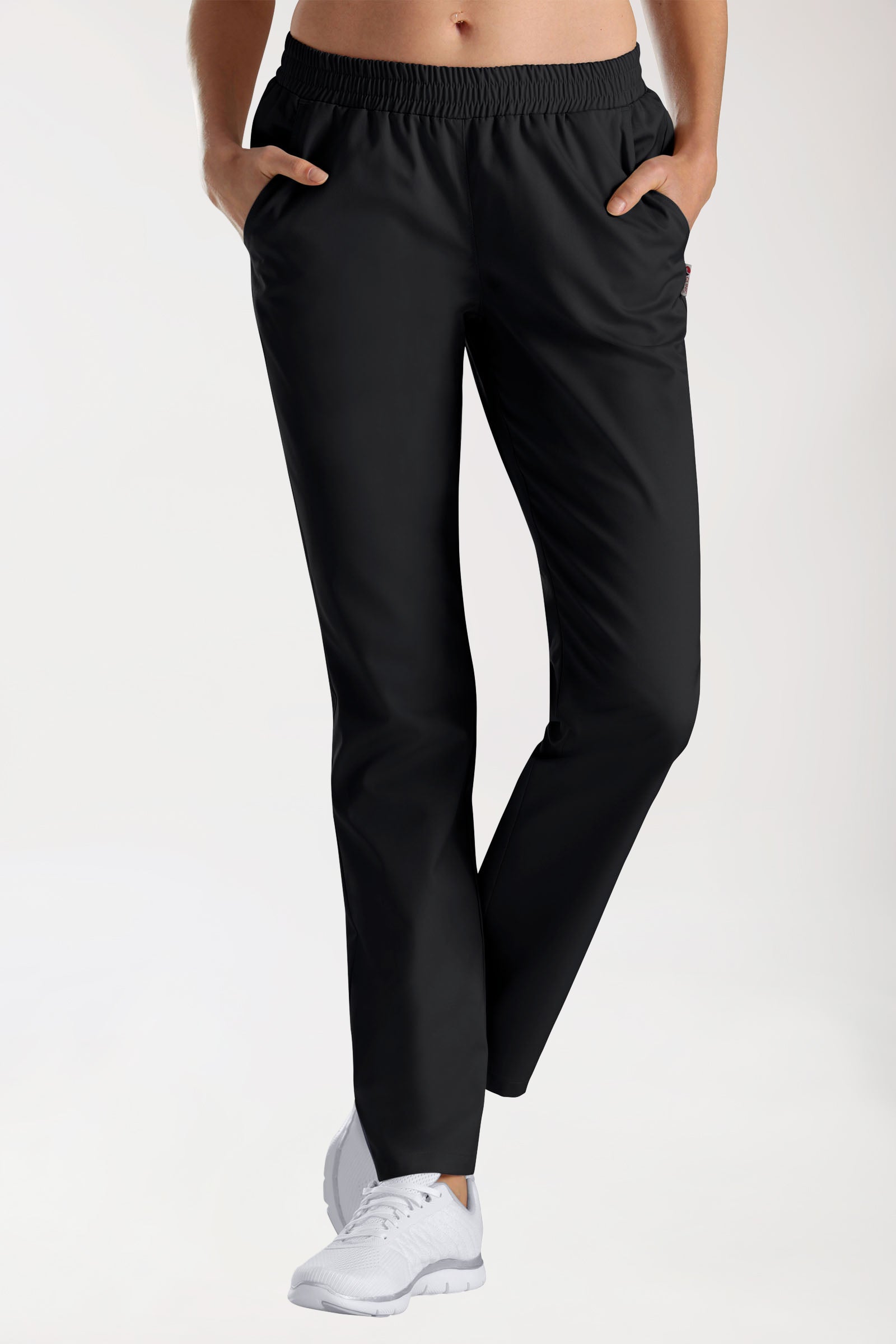 CORE Pantalon Femme - Taille légèrement descendue noir