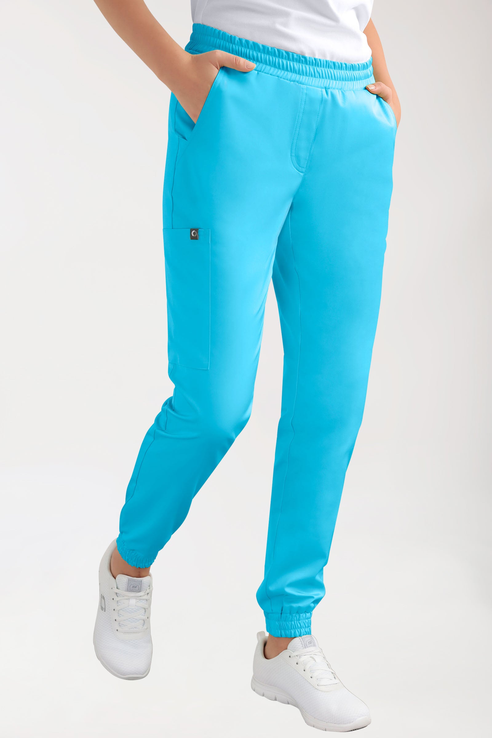 CORE Pantalon Cargo Femme – Style Jogpant turquoise