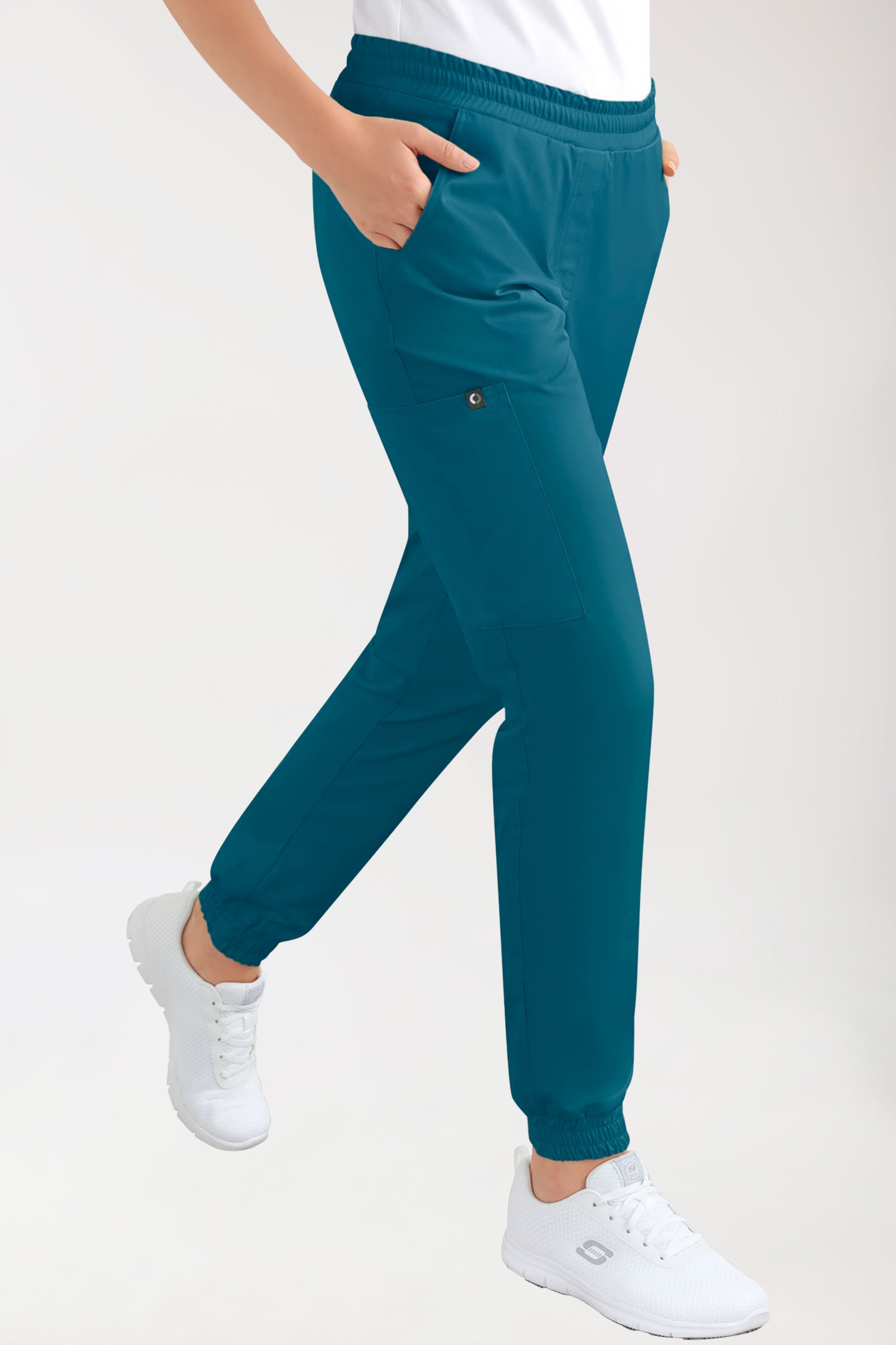 CORE Pantalon Cargo Femme – Style Jogpant pétrole