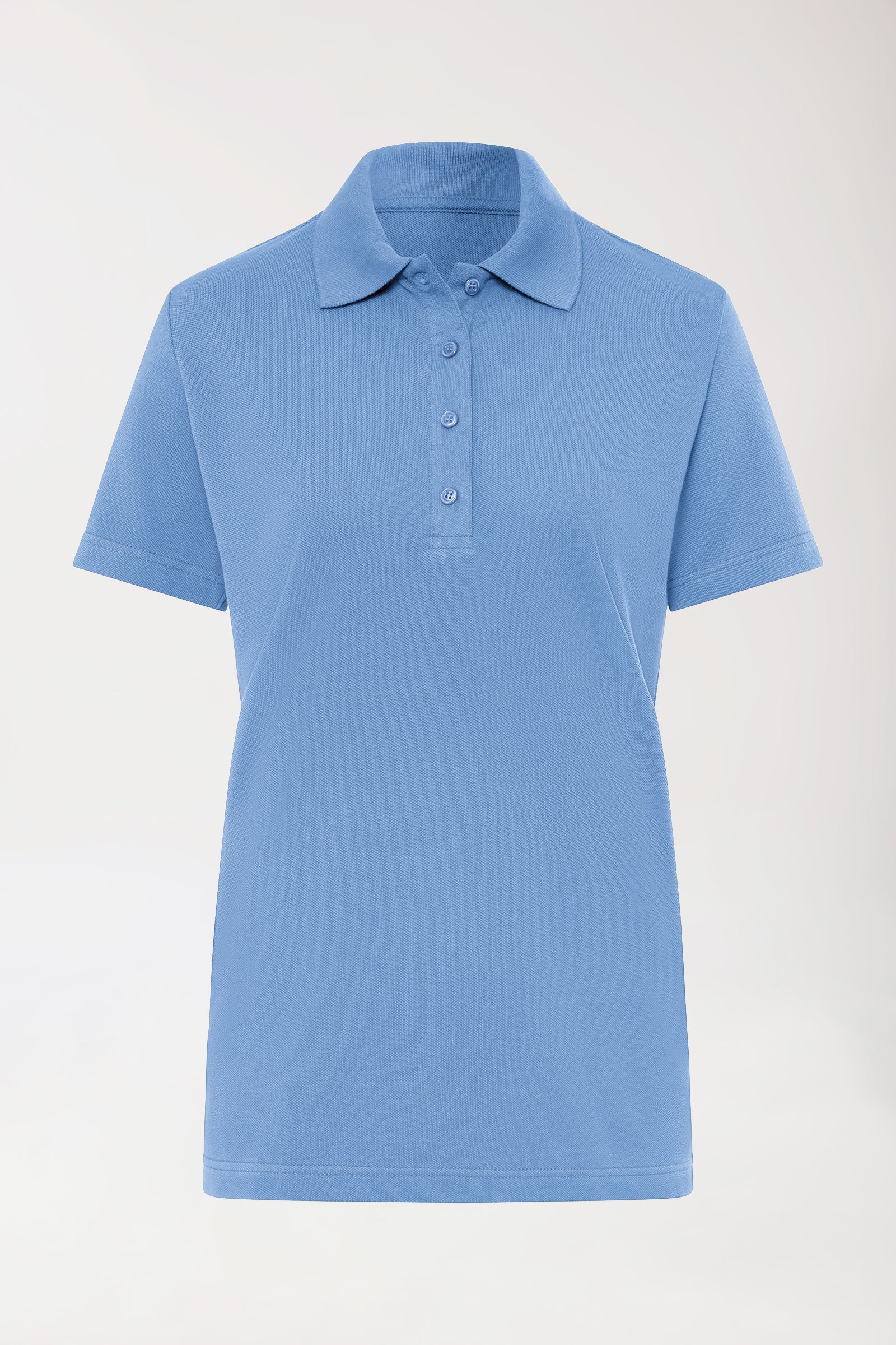 CORE T-shirt Femme – Col polo bleu ciel