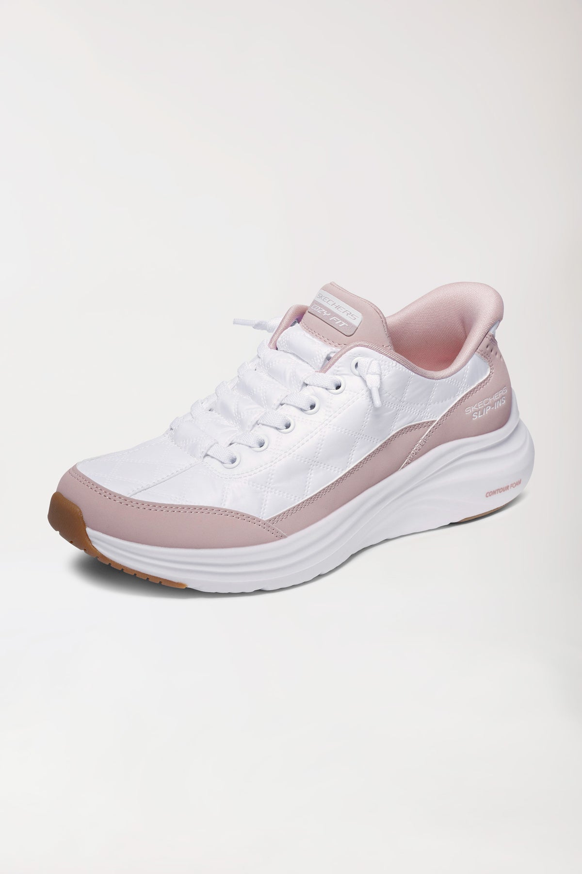 Sneaker Femme-SKECHERS Slip-ins-blanc/rosé