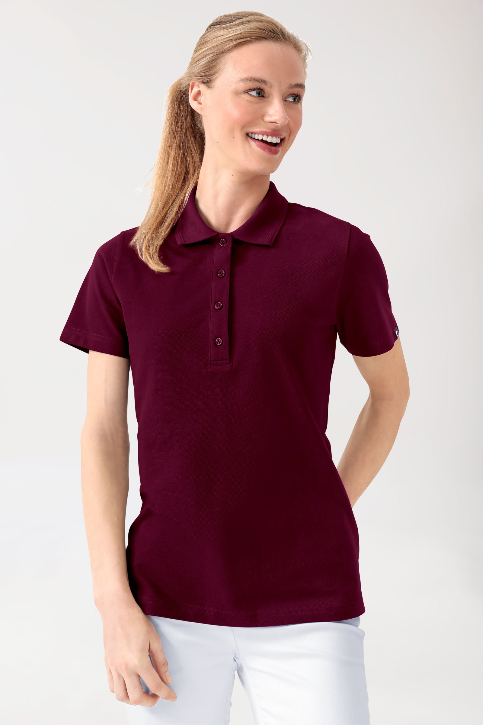 COMFY FLEX Shirt Stretch Femme - Col polo bordeaux