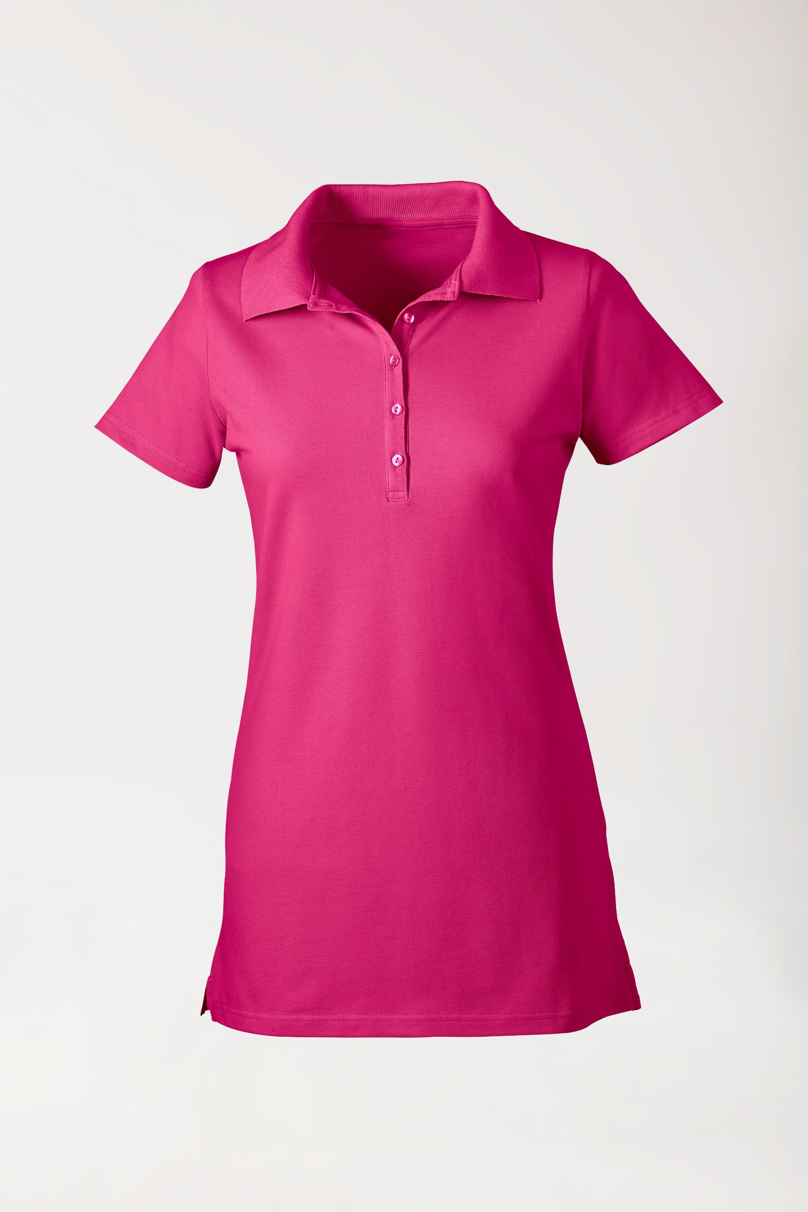T-shirt long Stretch Femme - Col polo pink