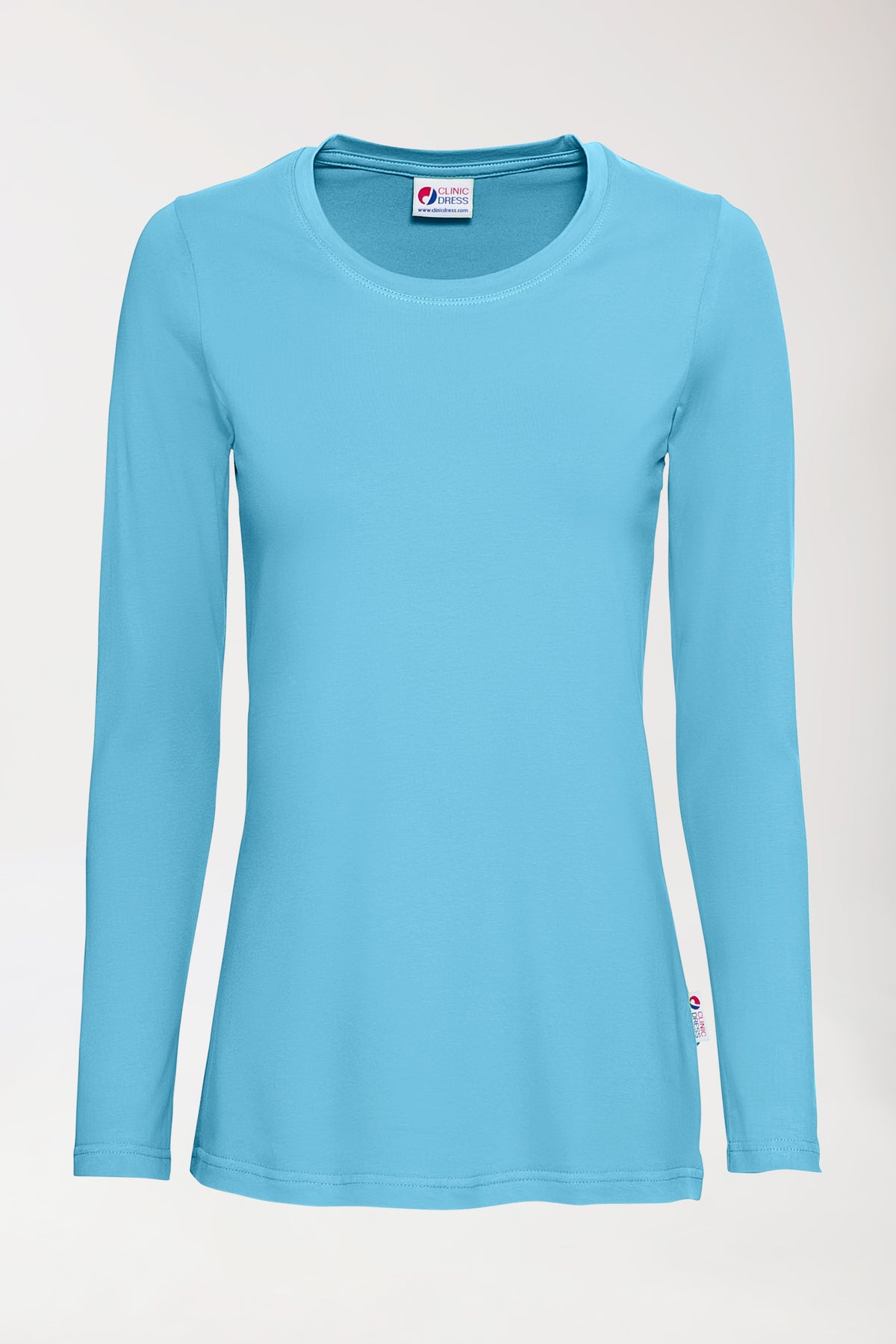 CORE T-shirt Femme - manche longue turquoise, Vue de face