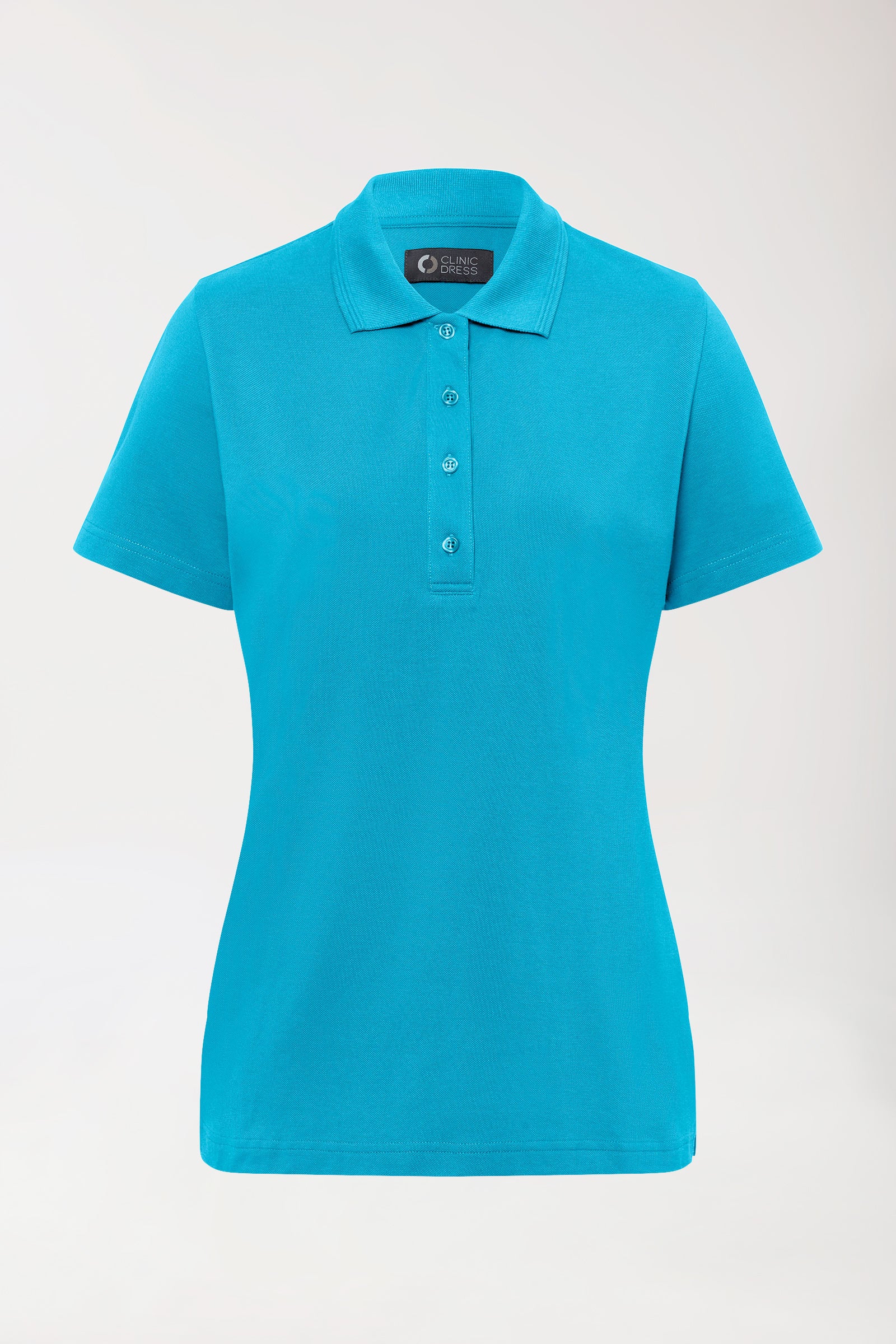 COMFY FLEX Shirt Stretch Femme - Col polo turquoise, Vue de face