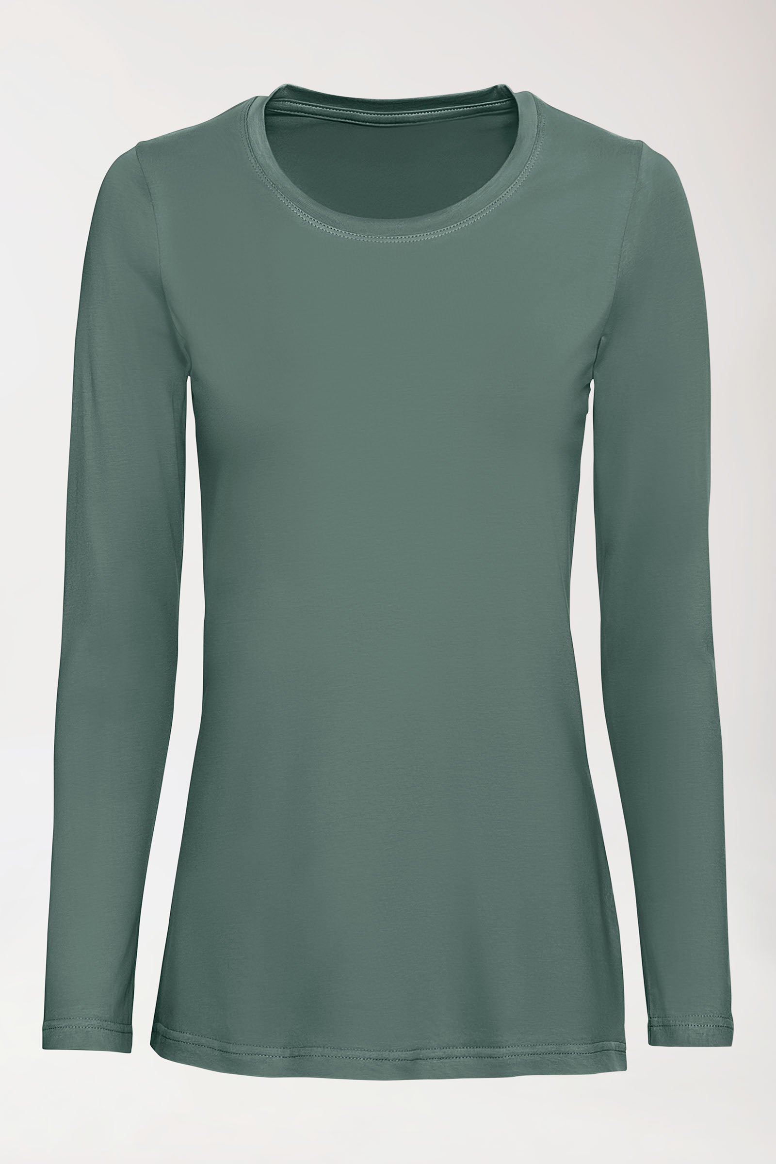 CORE T-shirt Femme - manche longue vert foncé