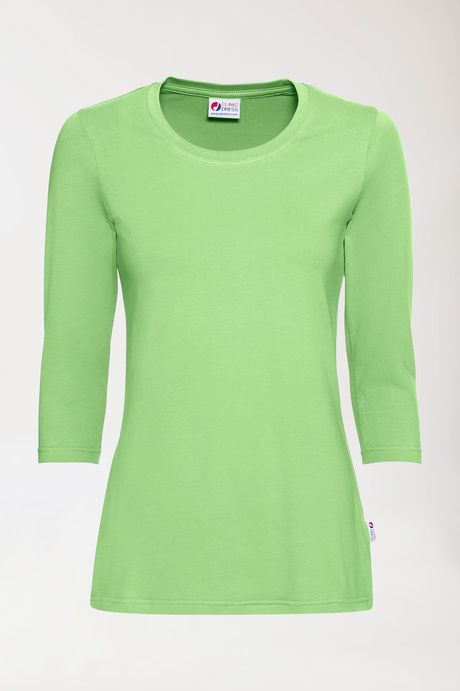 CORE T-shirt Femme - manche 3/4 vert pomme, Vue de face