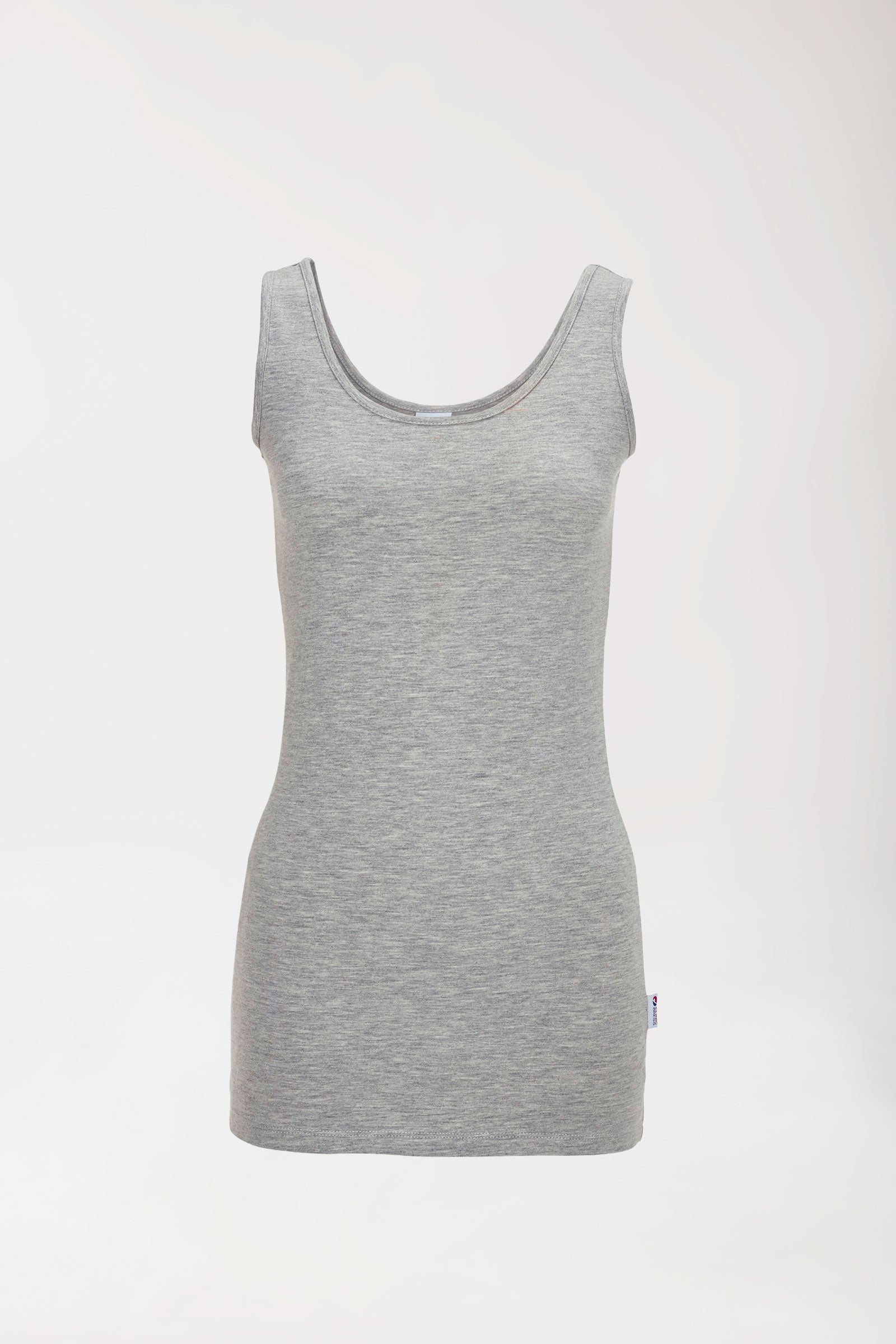 CORE Top Femme - Encolure ronde gris chiné