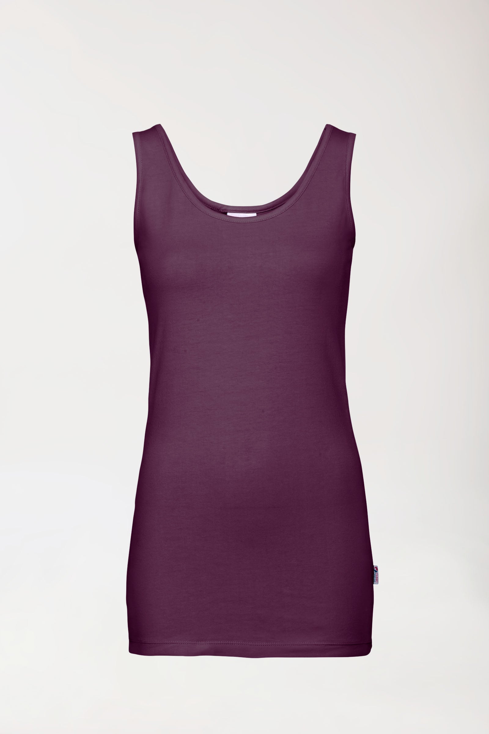 CORE Top Femme - Encolure ronde prune, Vue de face