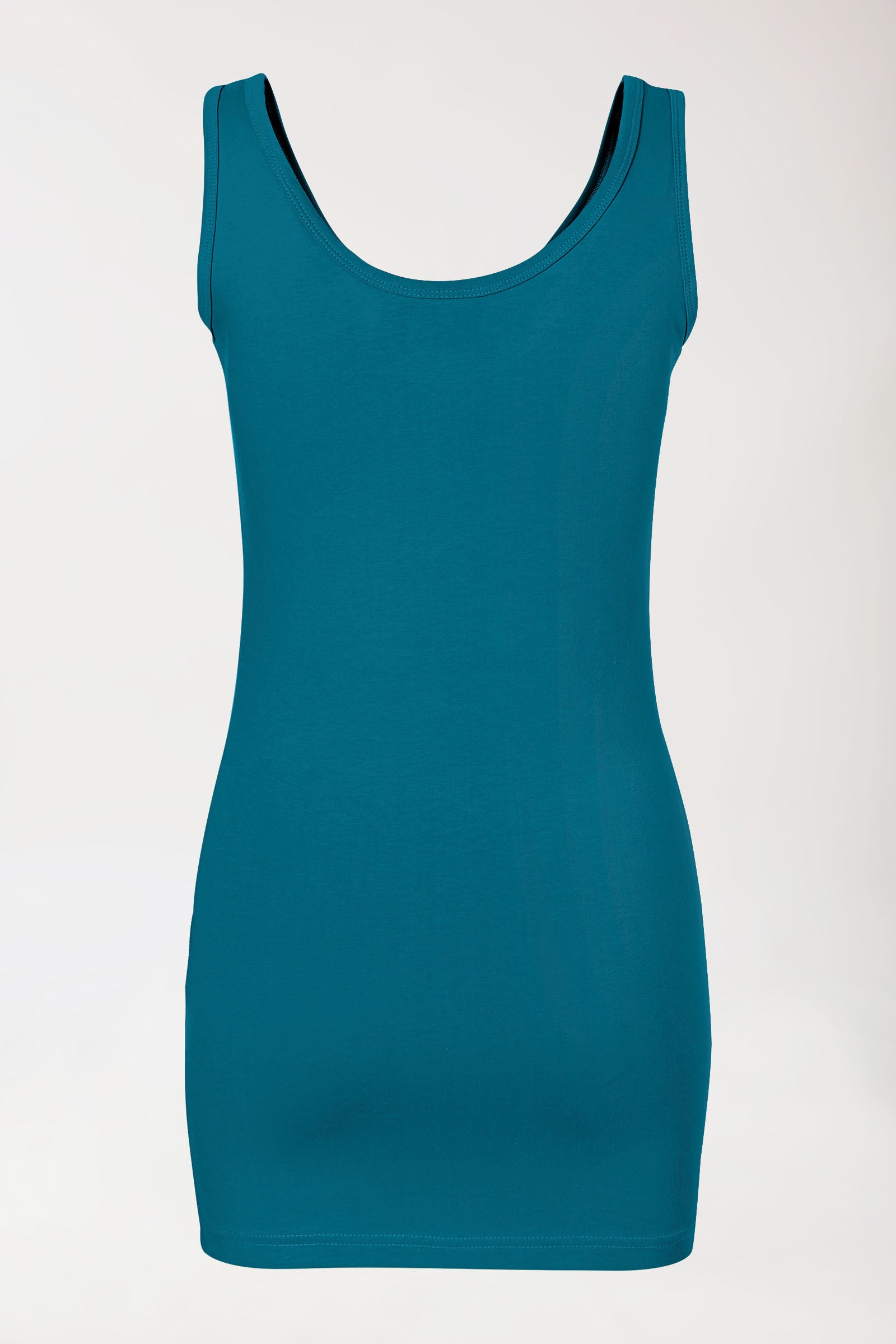 CORE Top Femme - Encolure ronde vert pétrole, Vue de face