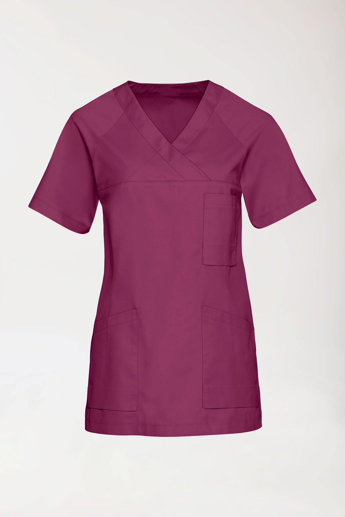 LA tunique médicale femme - Décolleté V berry, Vue de face