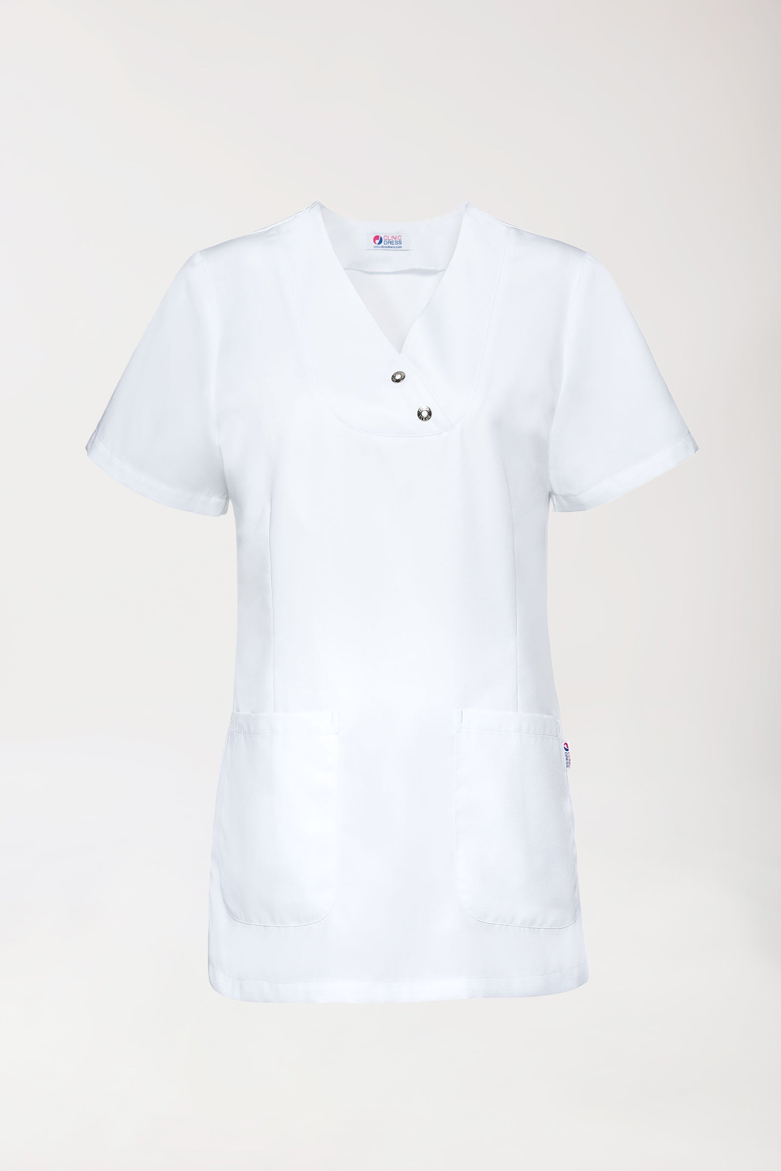 GREEN Tunique Femme - Boutons-pression blanc