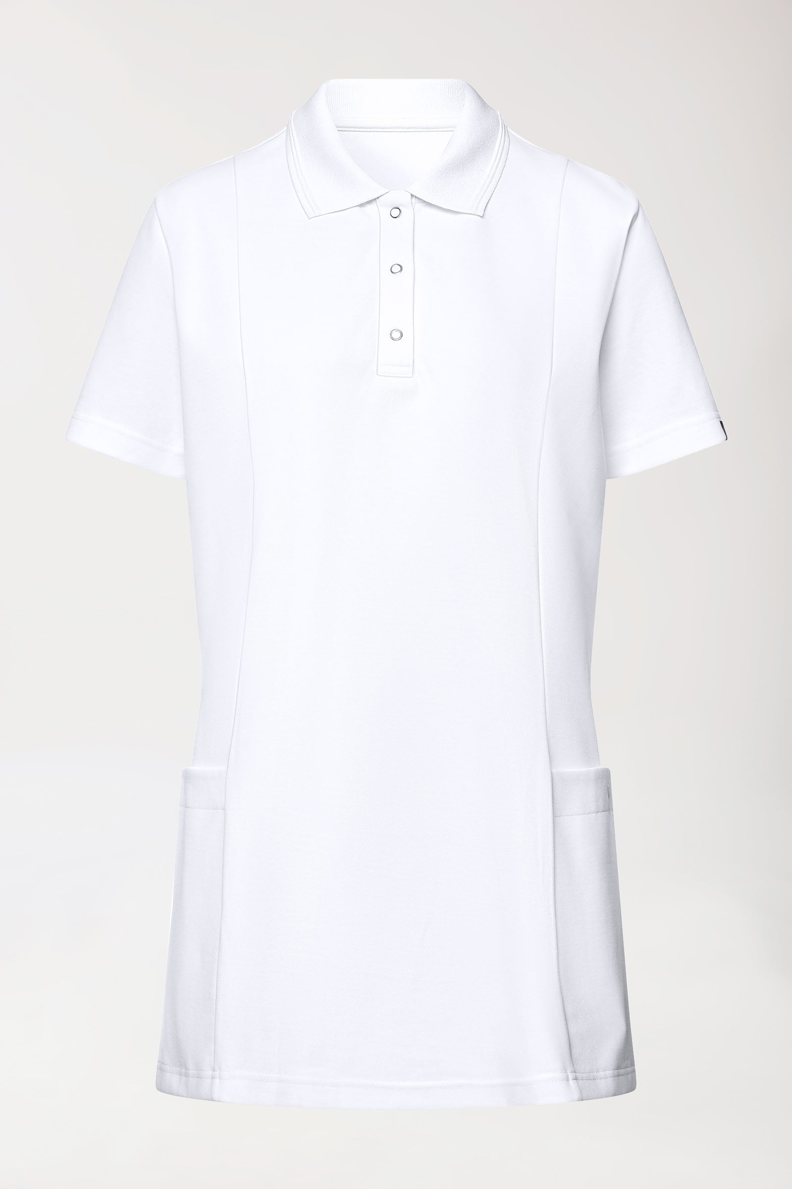 COMFY FLEX Tunique Stretch Femme - Col polo blanc, Vue de face