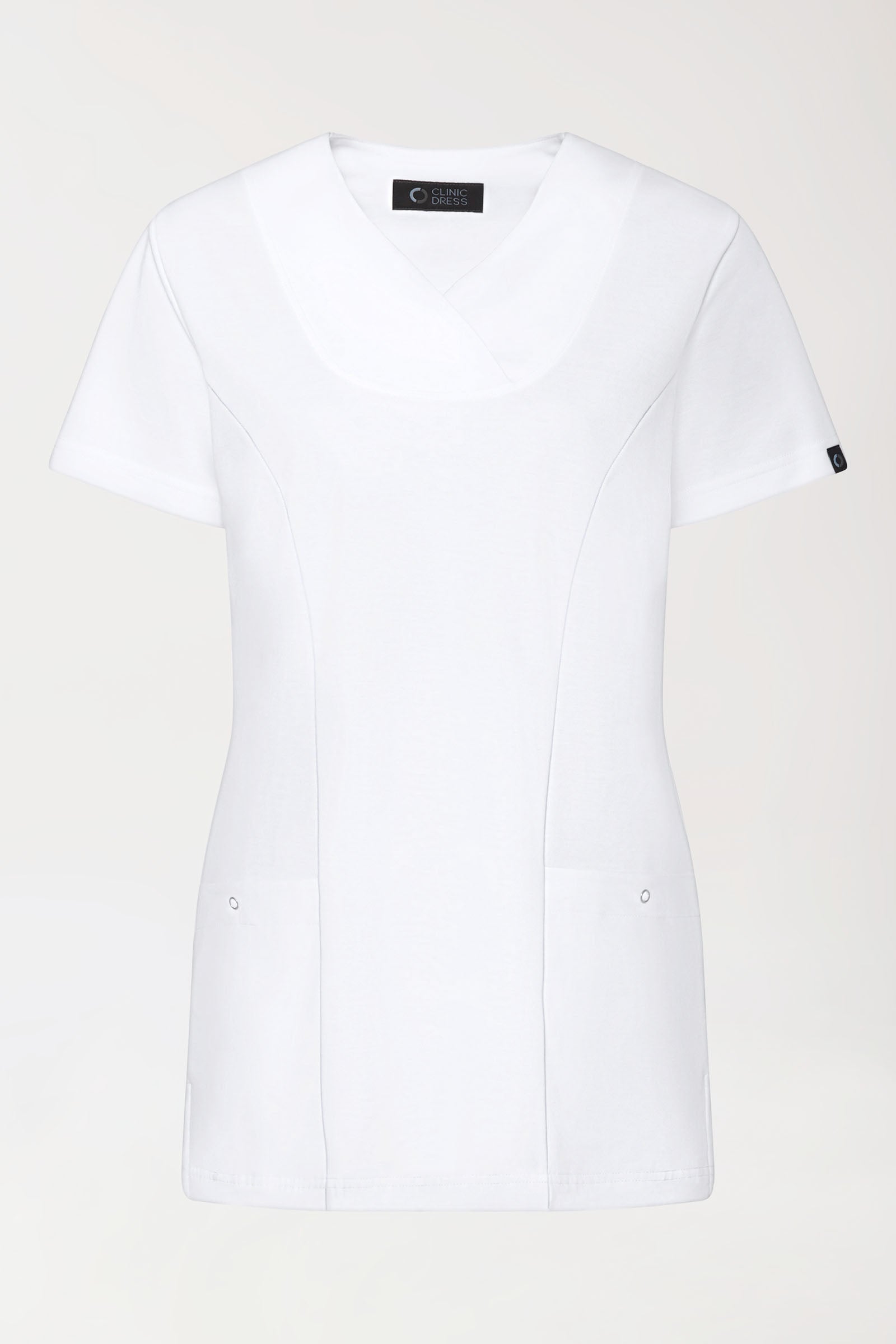 COMFY FLEX Tunique Stretch Femme - Décolleté Cœur blanc